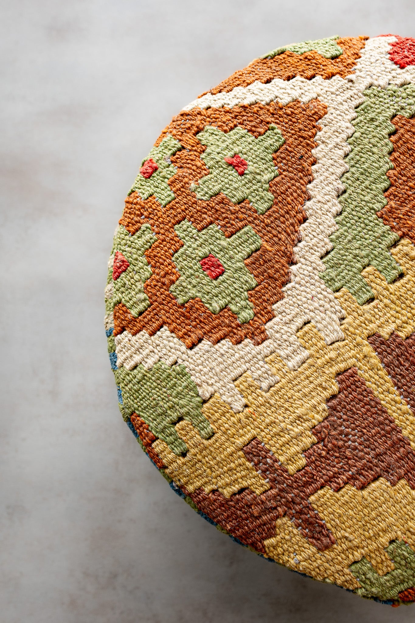 Pouf Rund Kilim Mai Mai - masse 37x42cm