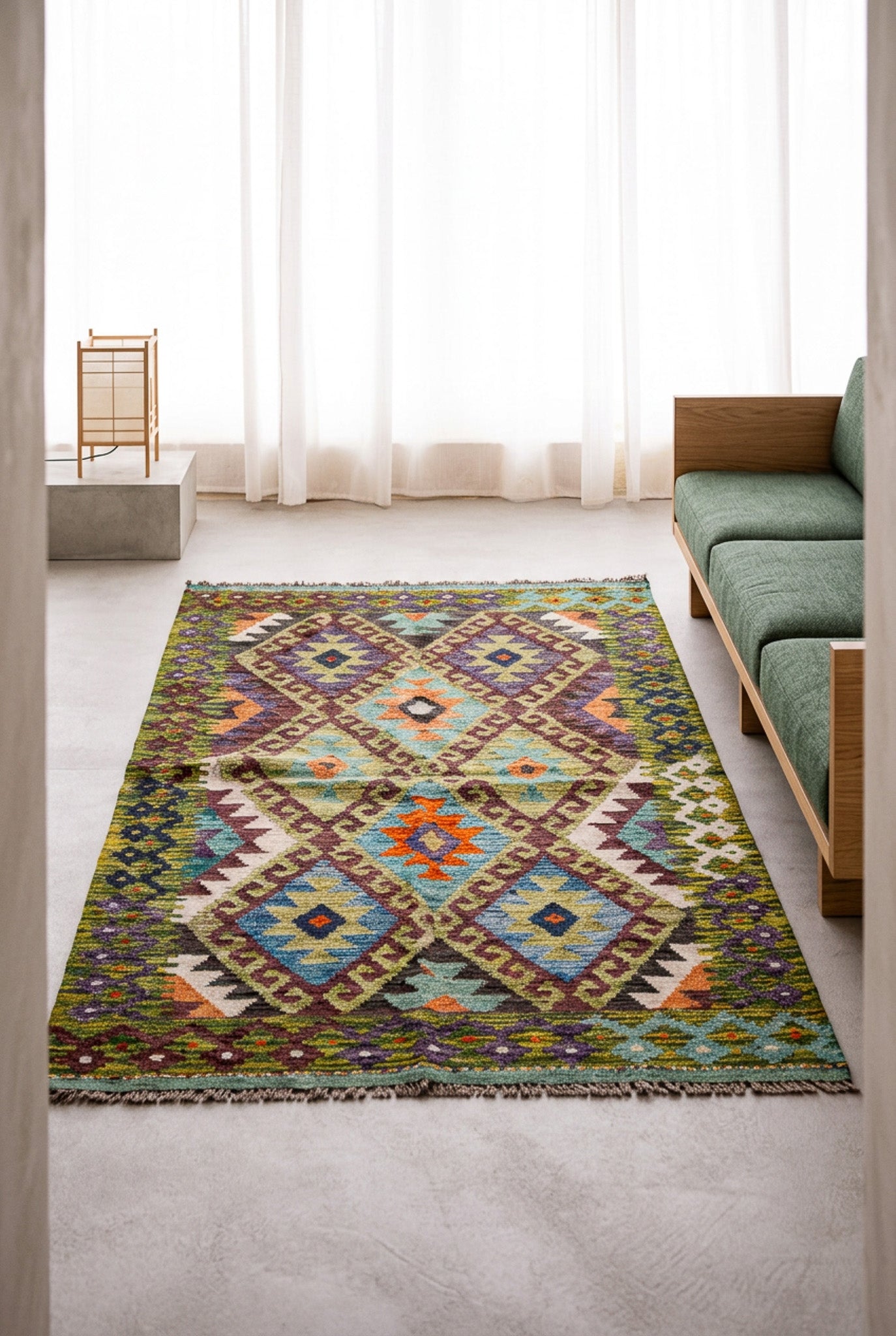 Teppich Kelim Mai Mai - 100 % Wolle - 102x170cm