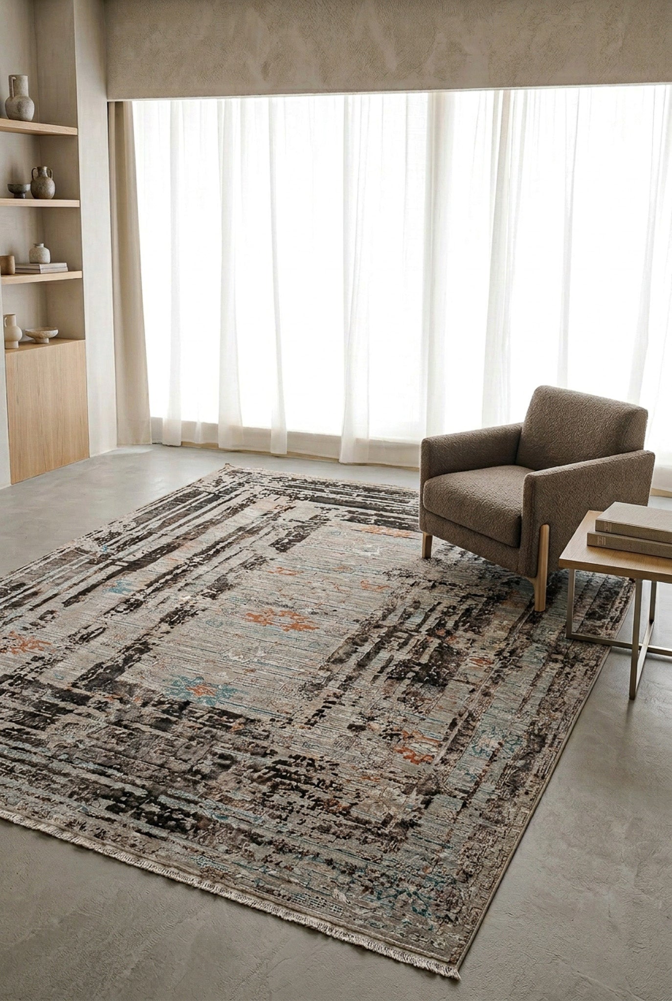 Teppich Lux Türkisch Grau – Großer Wohnzimmerteppich