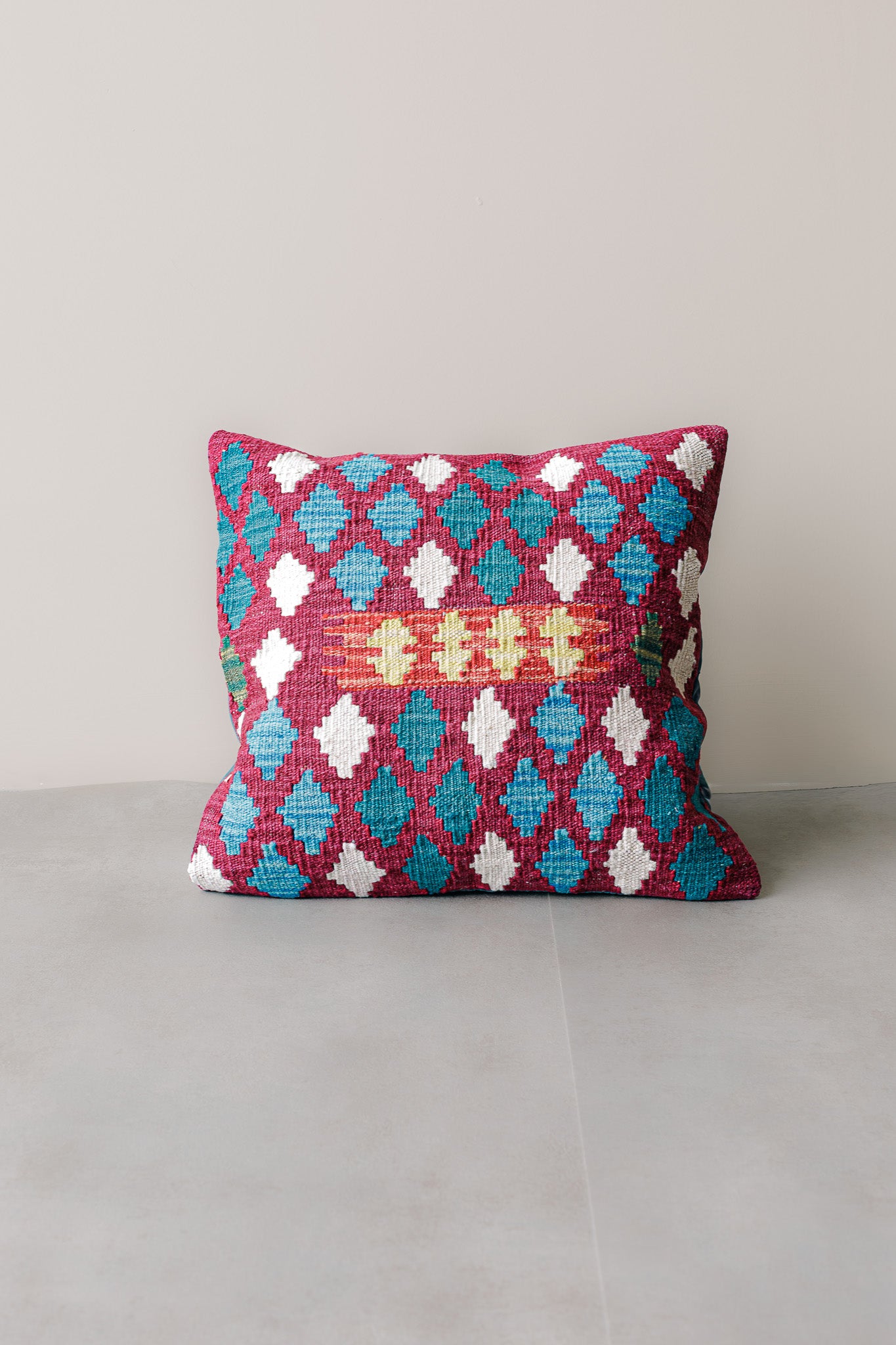 Kelim Mai Mai Kissen – Mehrfarbige - 100%Wolle 45x45cm
