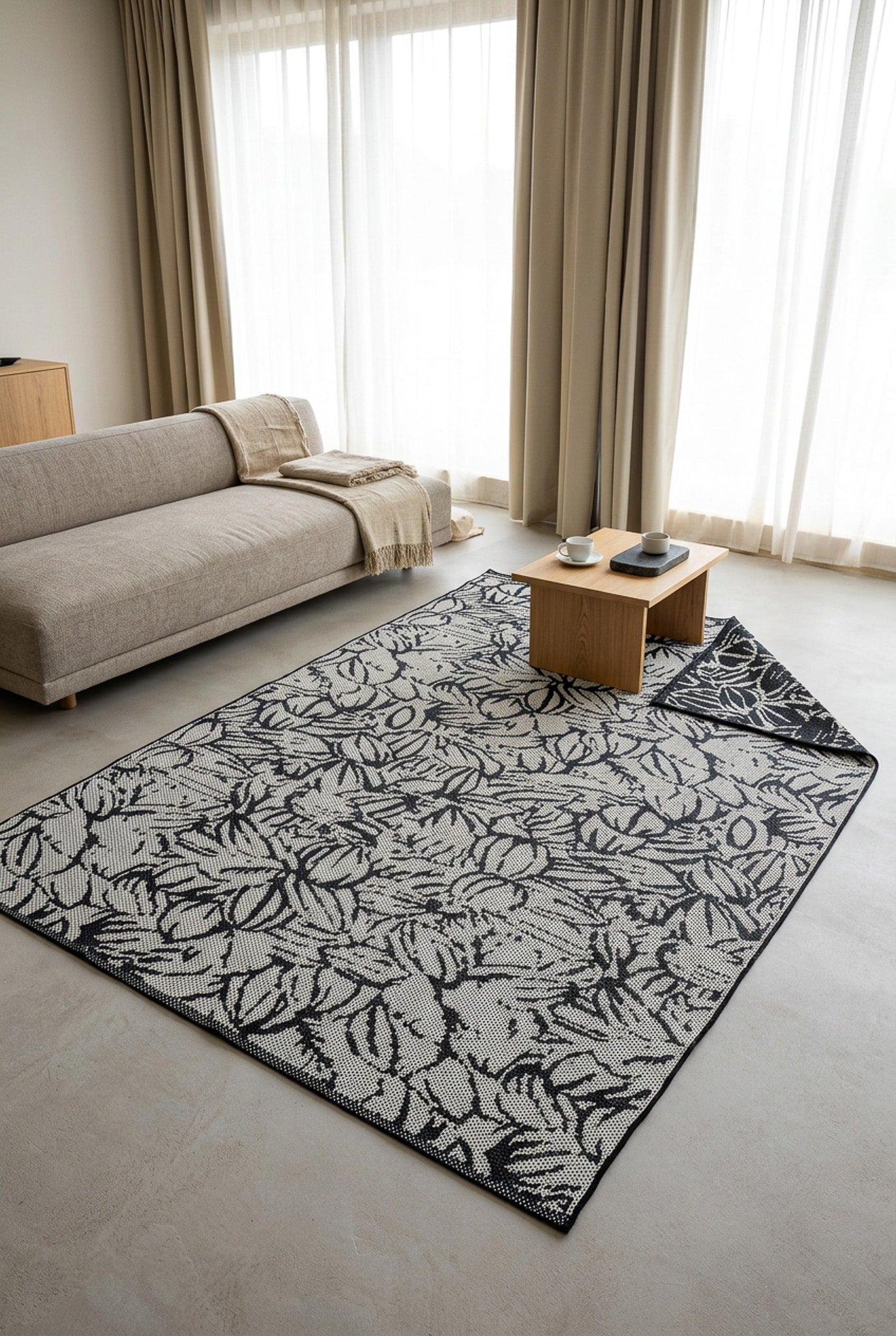 Teppich Duna Flower - Synthetisch, von außen