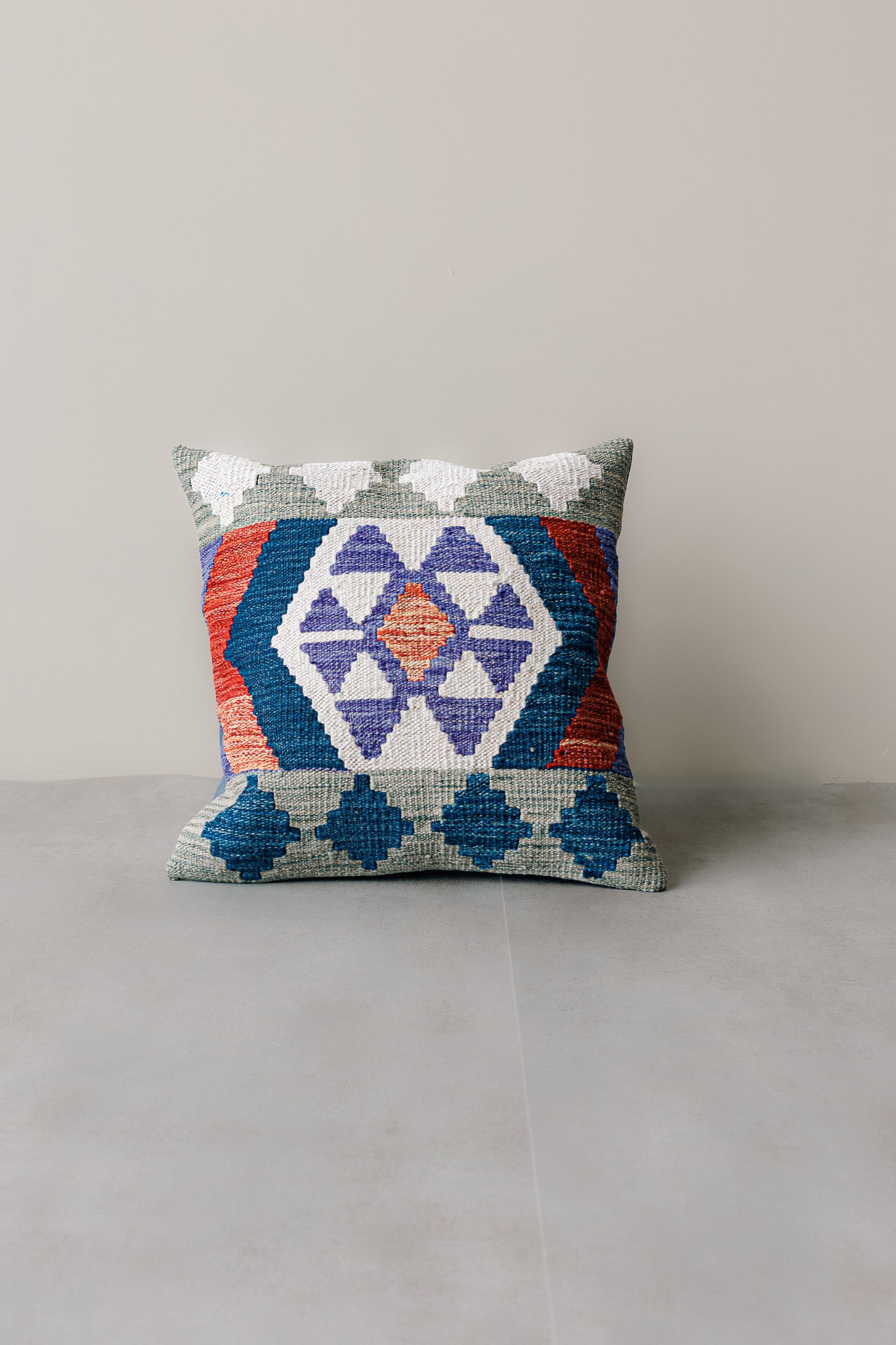 Kelim Mai Mai Kissen – Mehrfarbige - 100%Wolle 45x45cm