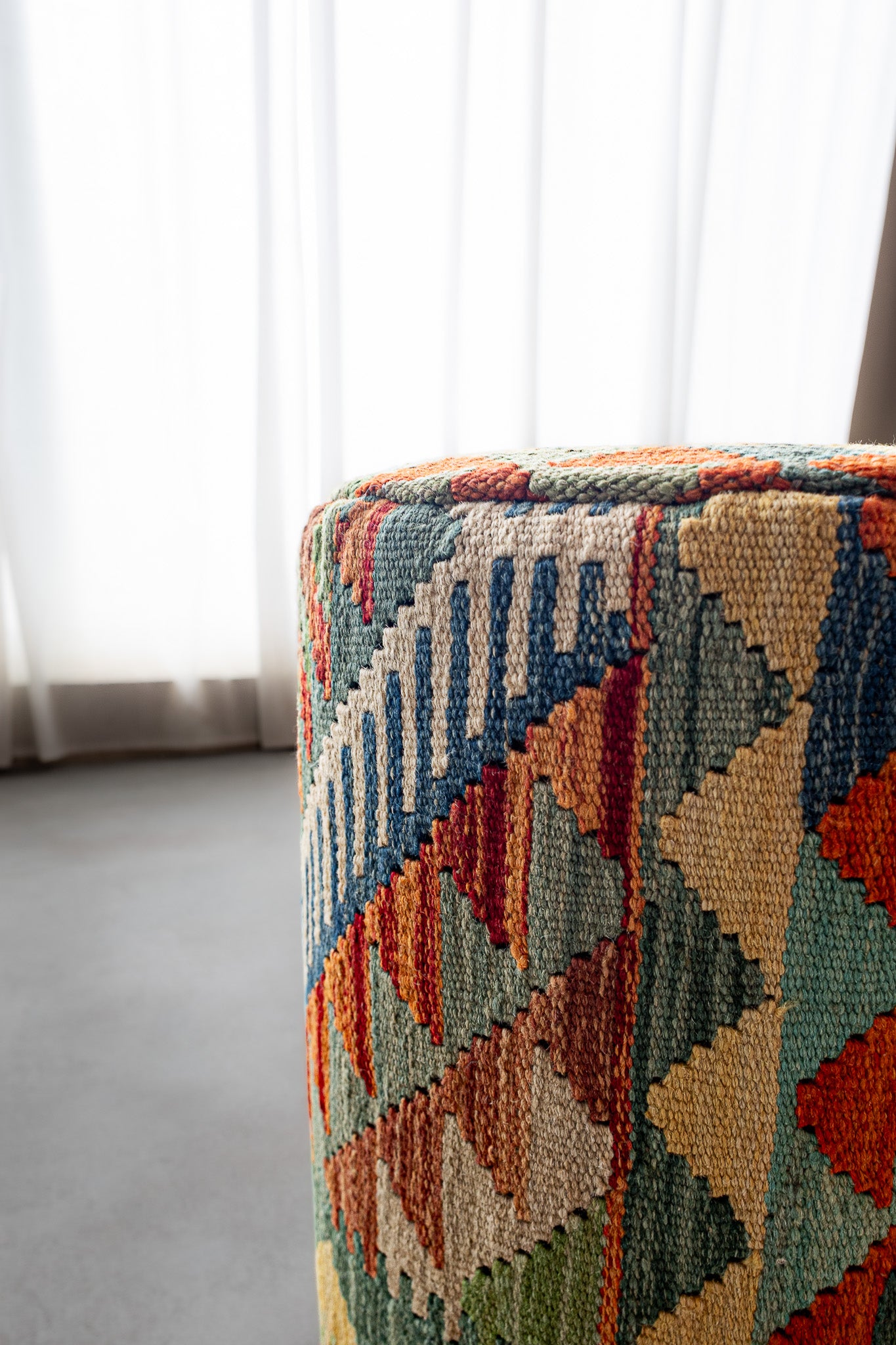 Pouf Rund Kilim Mai Mai - masse 37x42cm