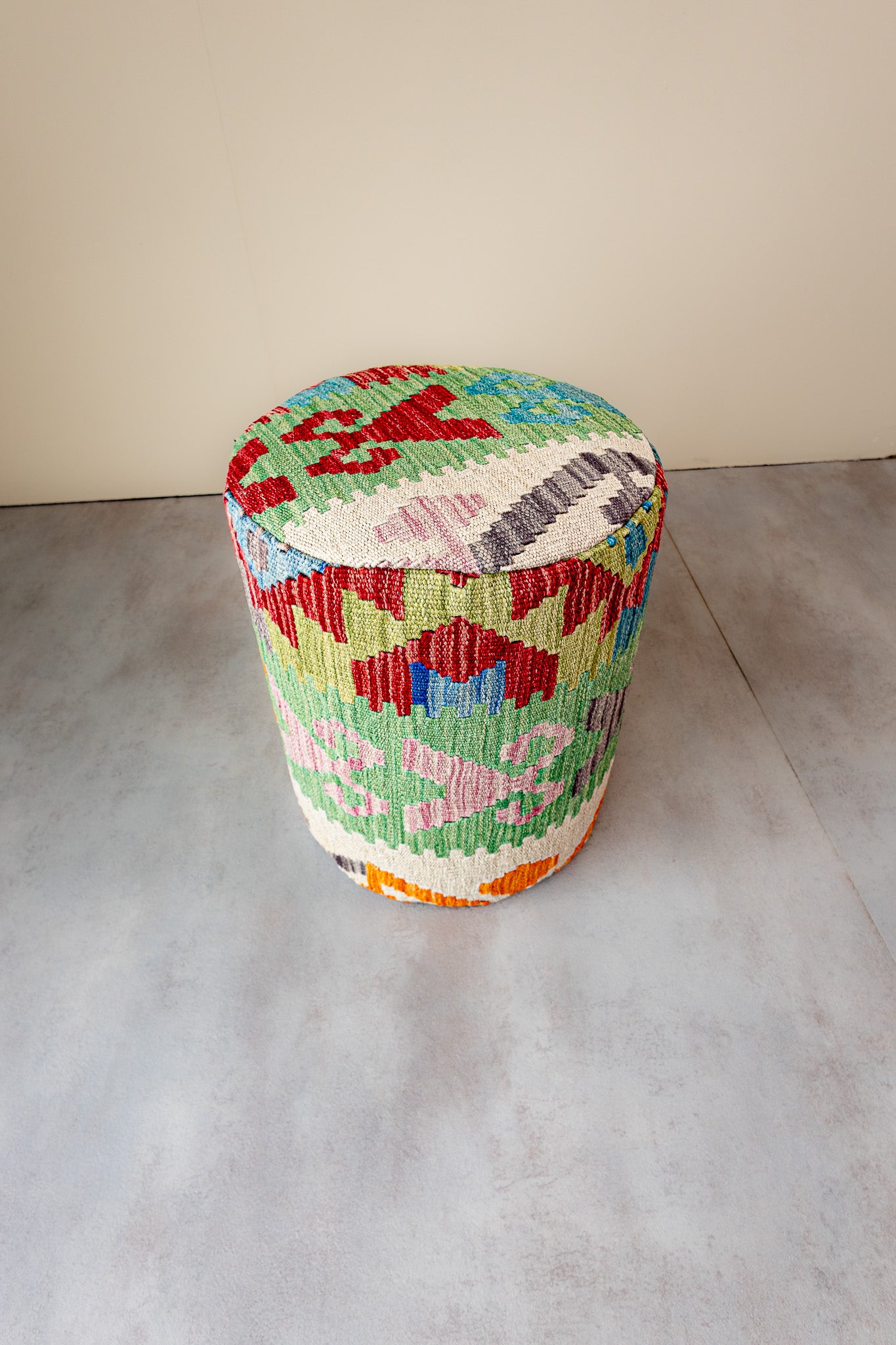 Pouf Rund Kilim Mai Mai - masse 37x42cm
