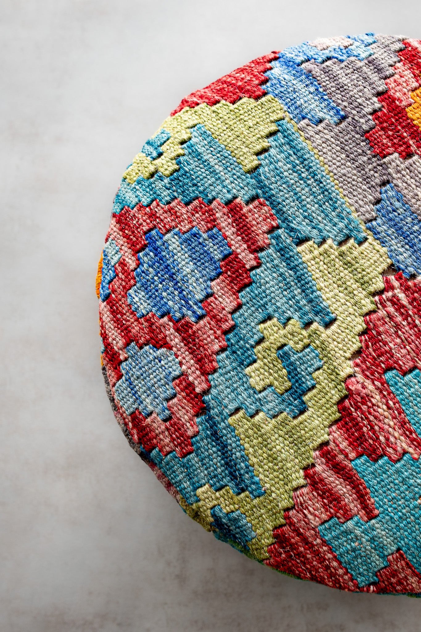 Pouf Rund Kilim Mai Mai - masse 37x42cm