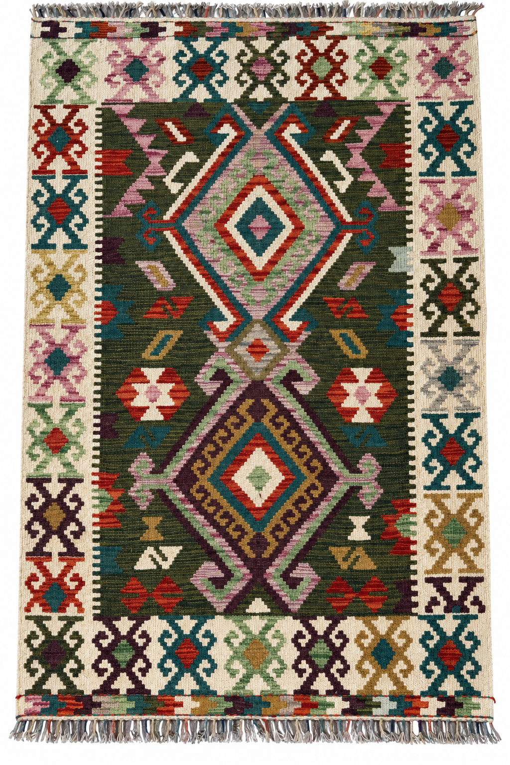 Alfombra Kilim Mai Mai 100% Lana - 99x160cm