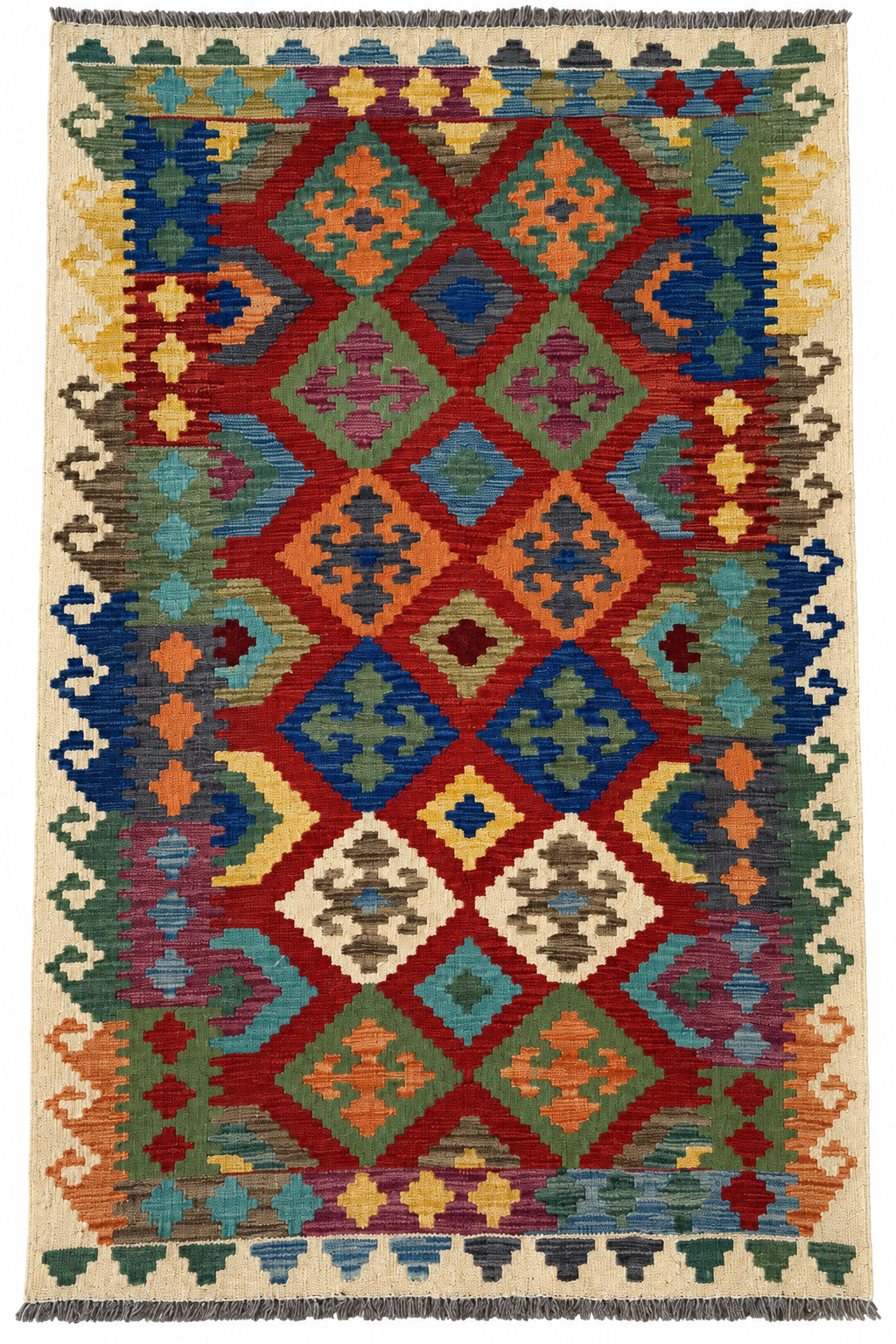 Alfombra Kilim Mai Mai 100% Lana - 103x160cm