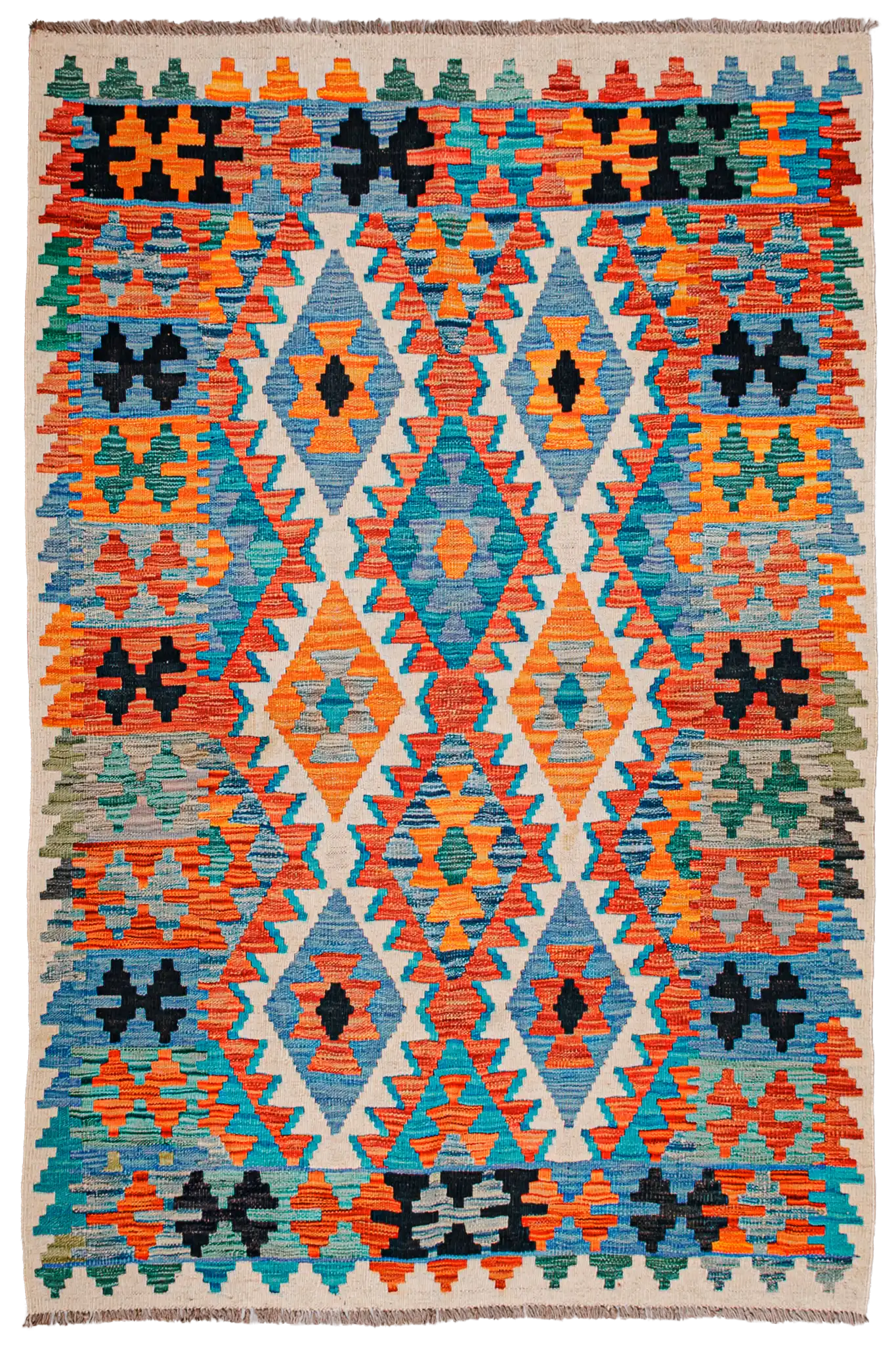 Teppich Kelim Mai Mai - 100 % Wolle -  123x175cm