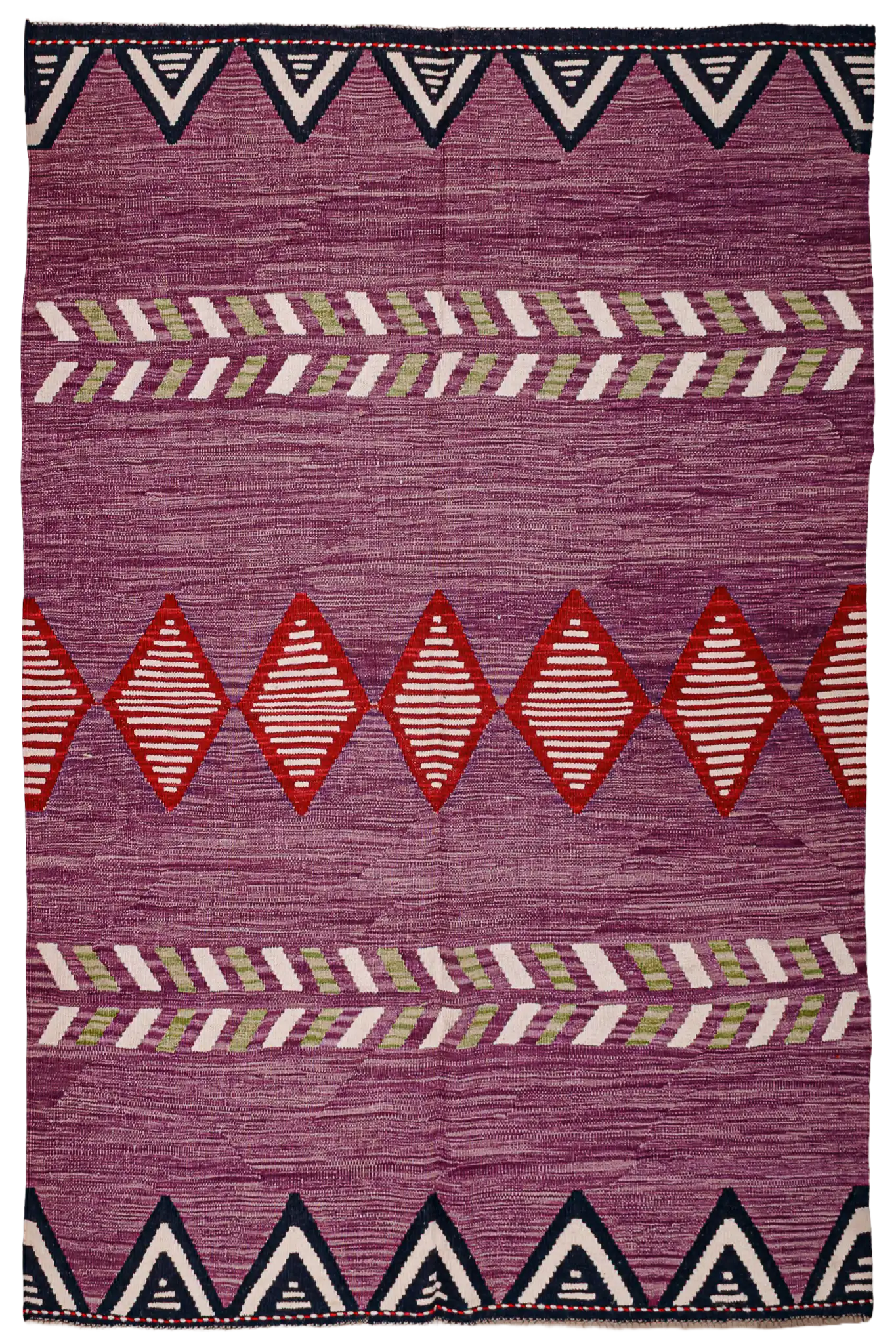 Teppich Kelim Tribal  - 100 % Wolle - 148x197cm