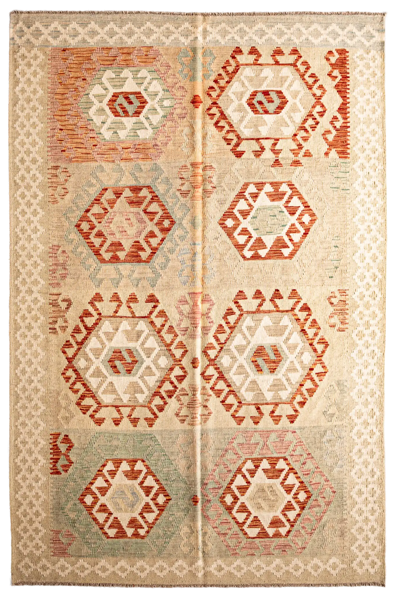 Teppich Kelim Mai Mai - 100 % Wolle - 168x250cm