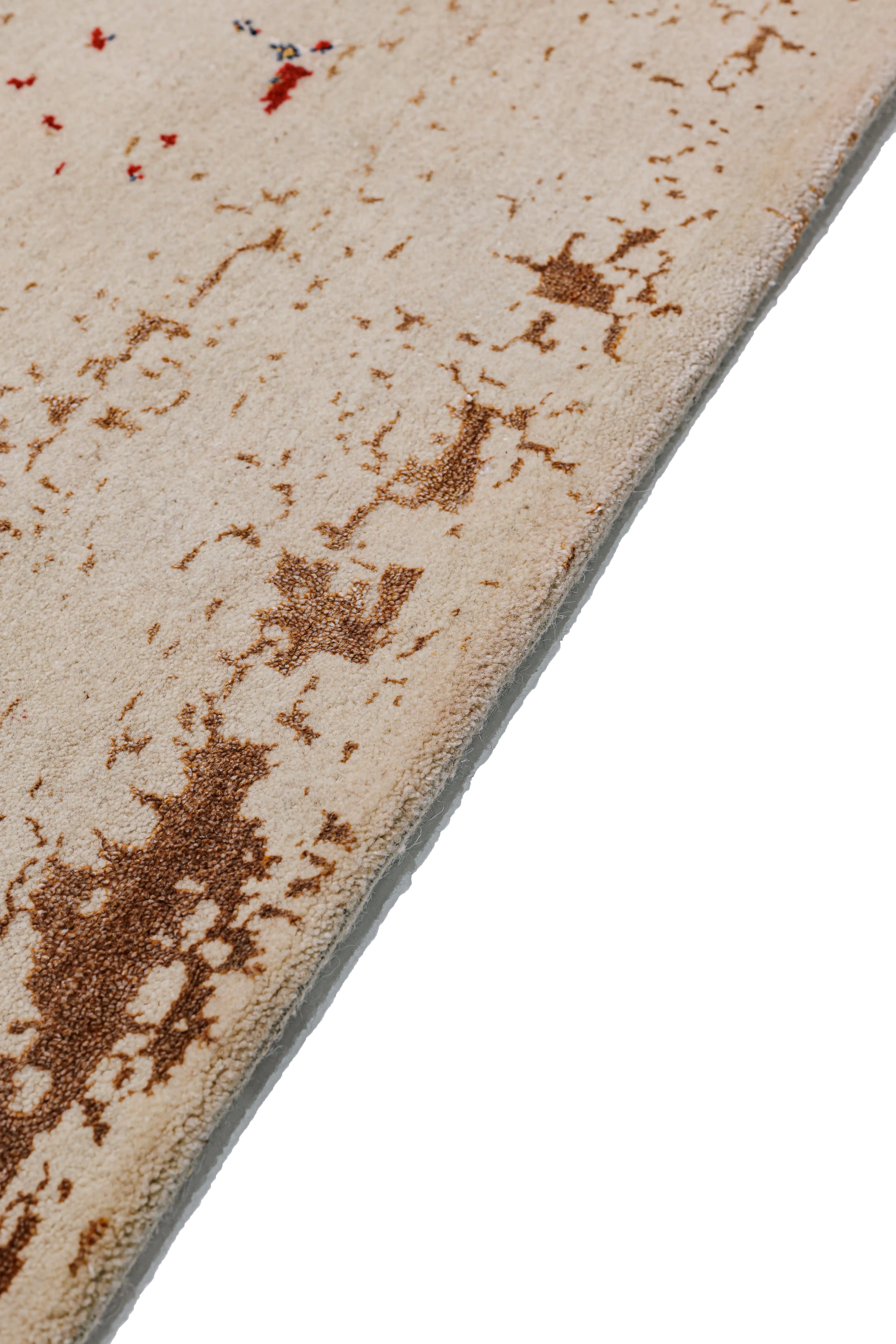 Alfombra Gabbeh Loribaft - de salón beige 206 x 304 cm