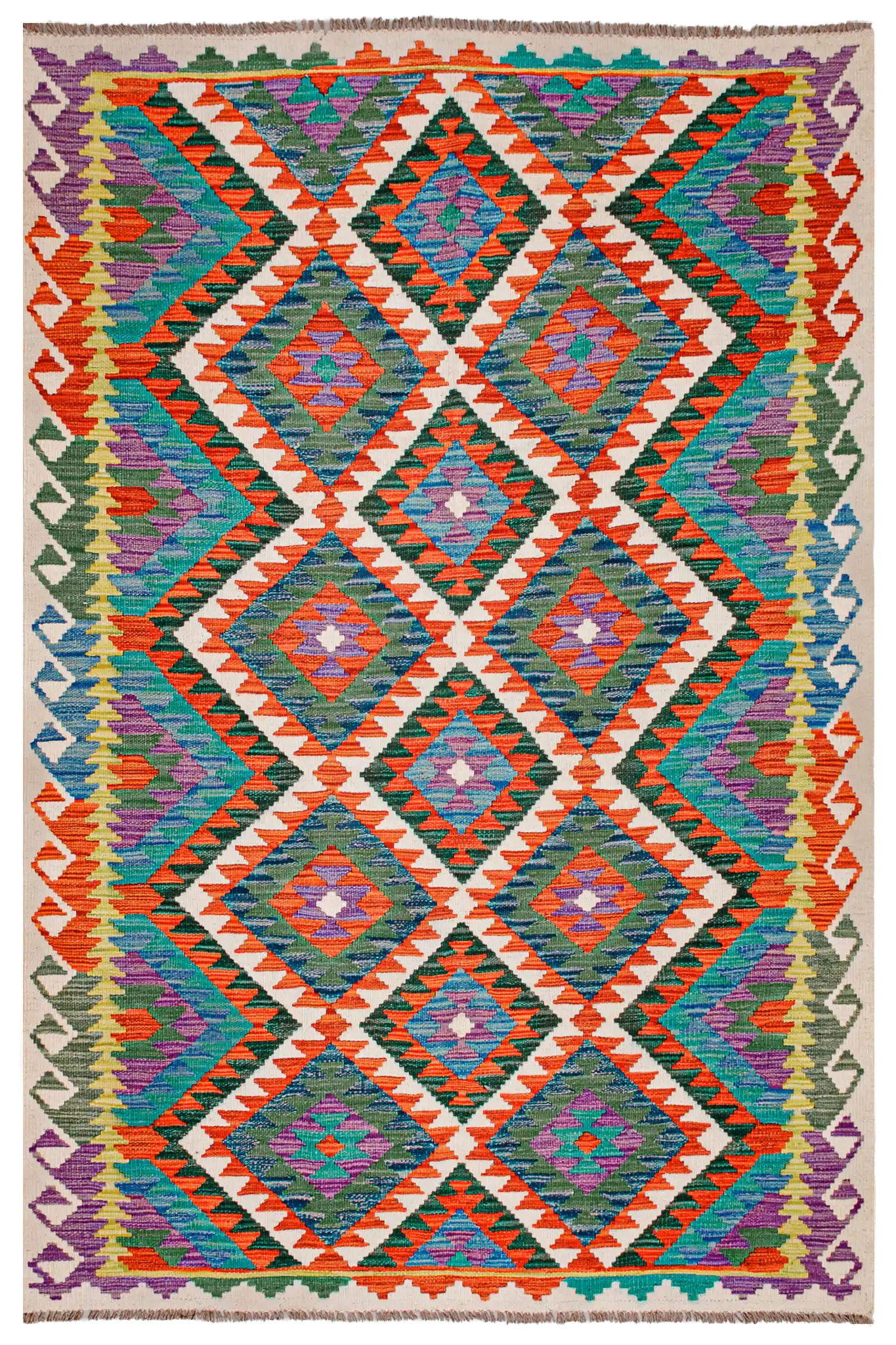 Teppich Kelim Mai Mai - 100 % Wolle - 137x197cm