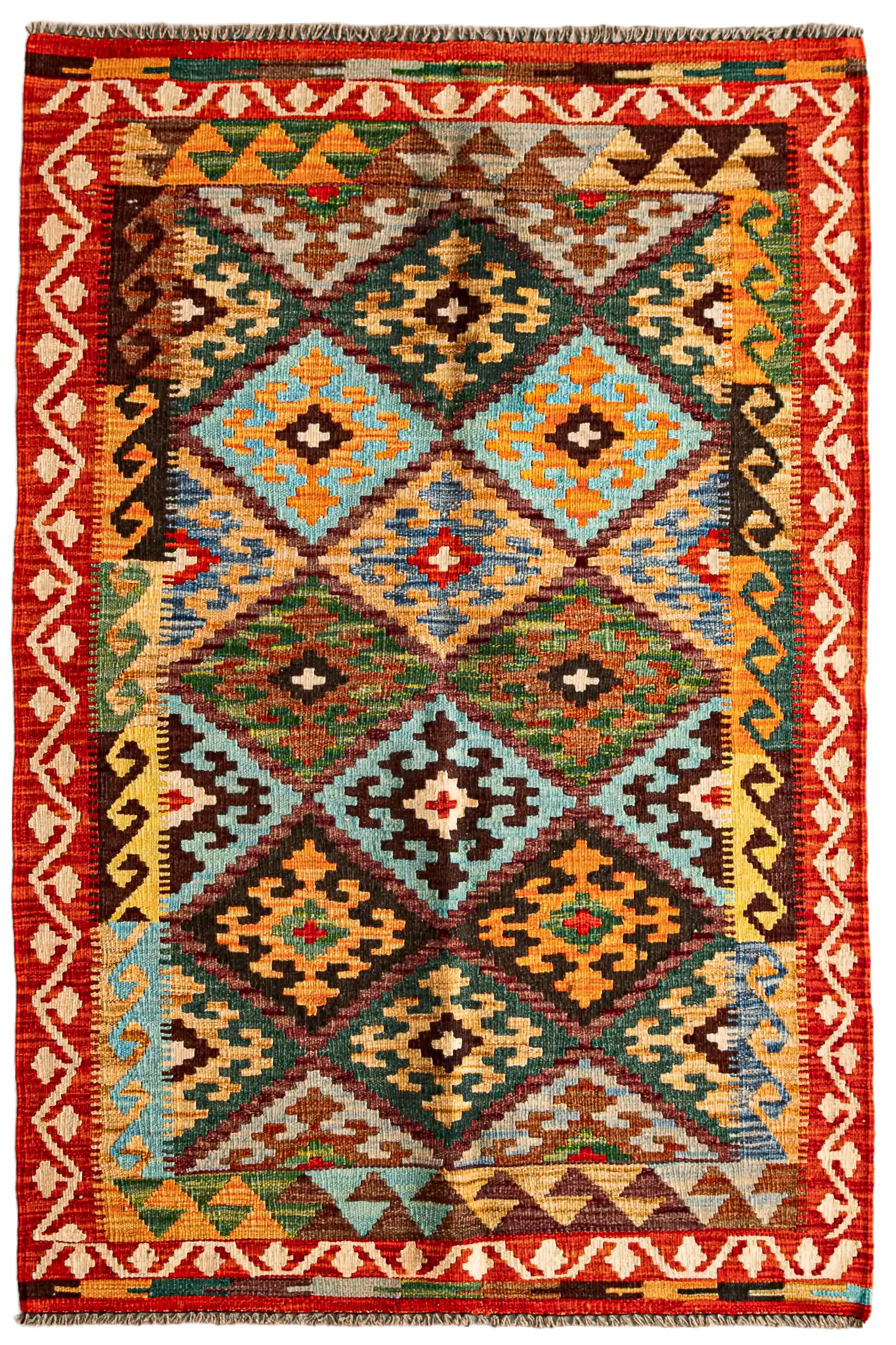 Teppich Kelim Mai Mai - 100 % Wolle - 100x149cm