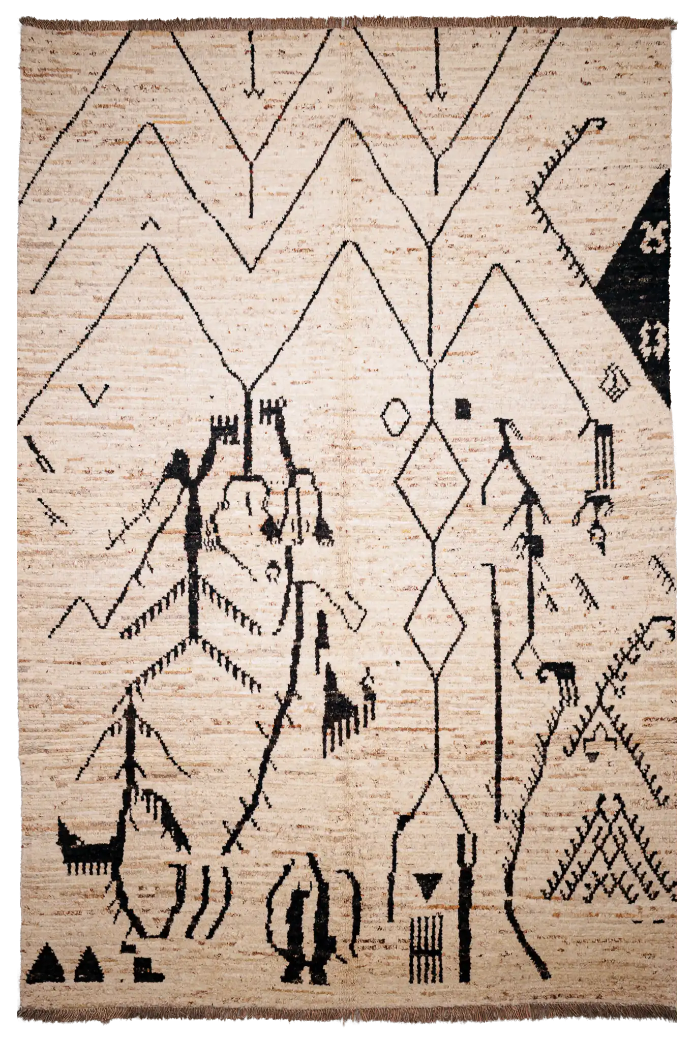 Alfombra Tribal Moroccan- 100% Lana