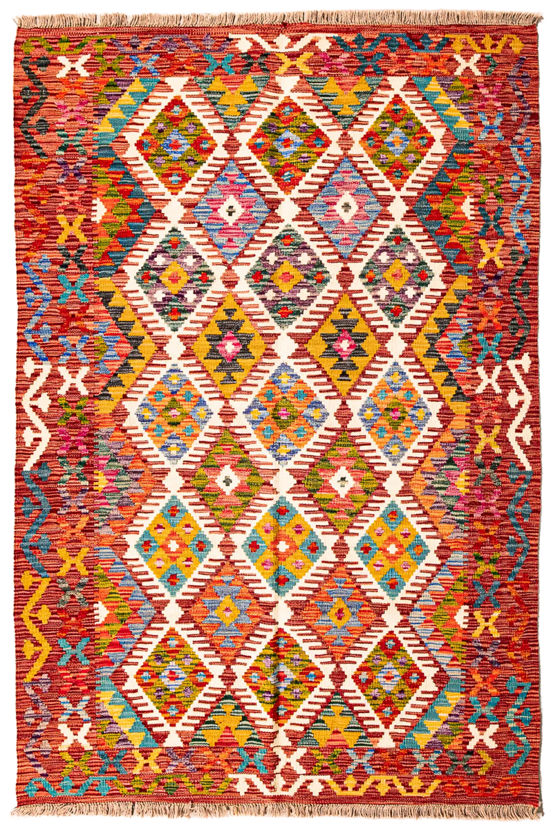 Alfombra Kilim Mai Mai 100% Lana -  123x188cm