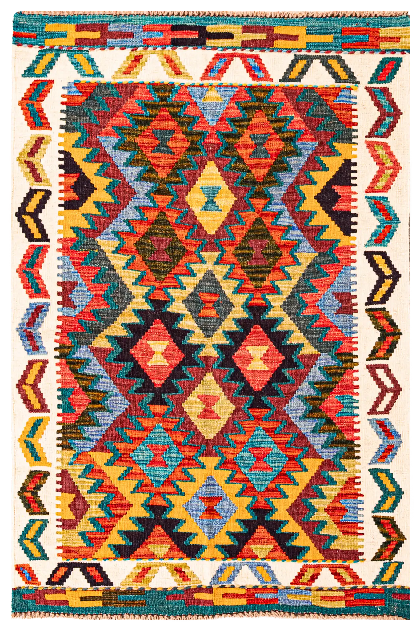 Teppich Kelim Mai Mai - 100 % Wolle - 99x147cm