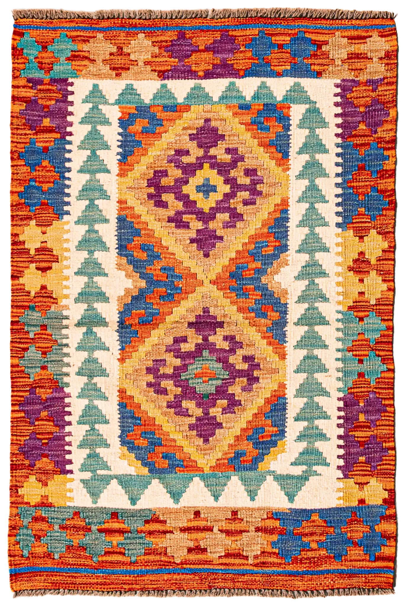 Alfombra Kilim Mai Mai 100% Lana -  88x120cm