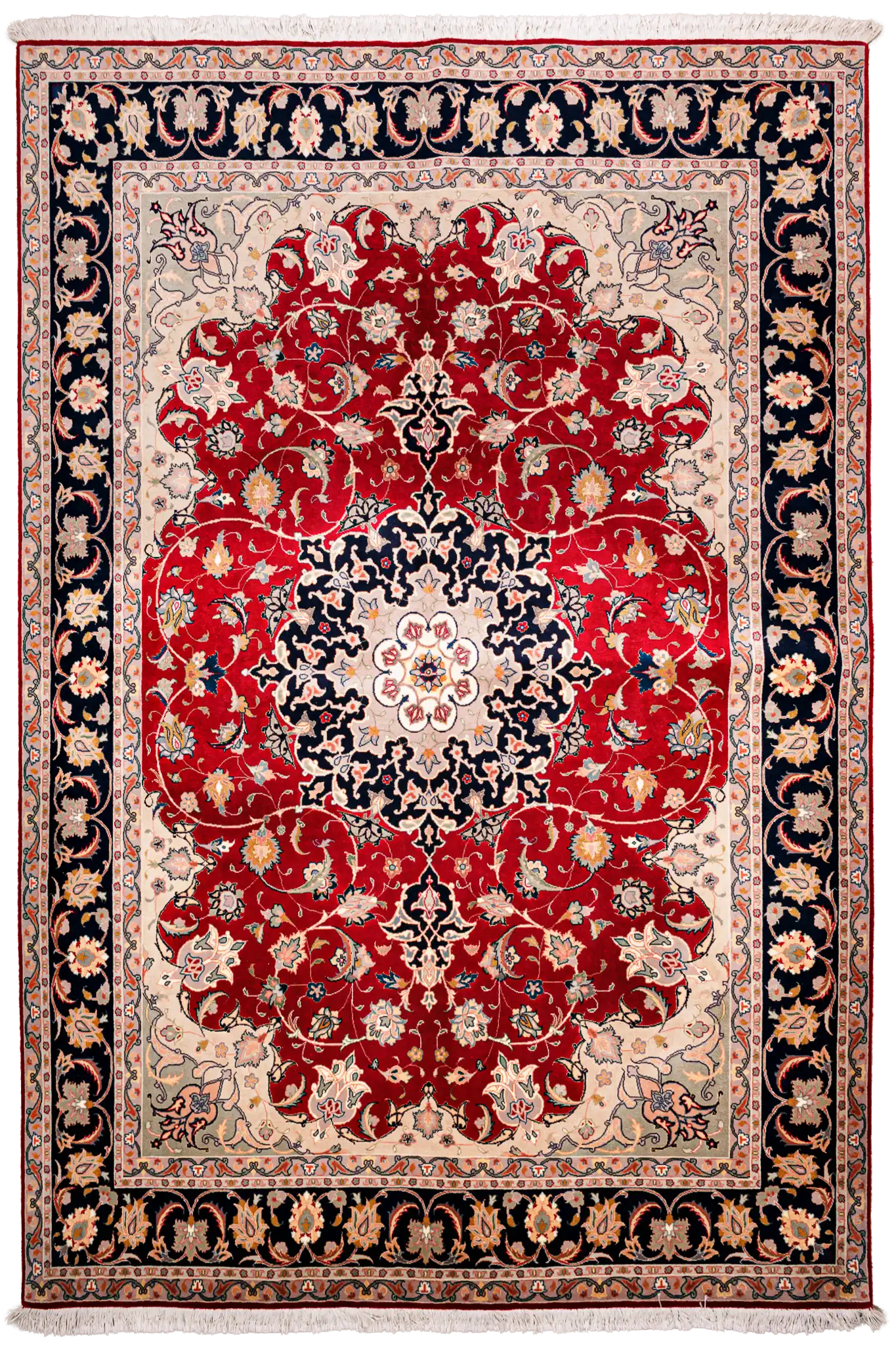 Alfombra Tabriz Red - 60%Lana 40%Seda   172x239cm
