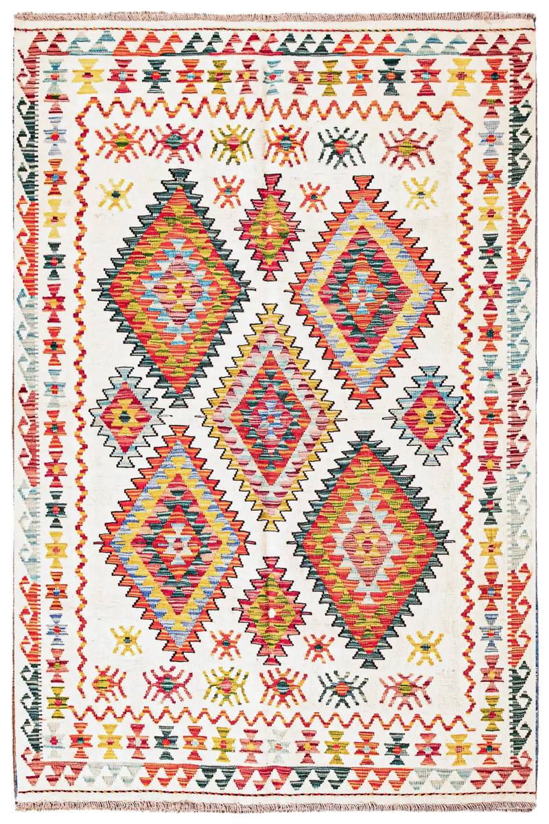 Alfombra Kilim Mai Mai 100% Lana -  136x197cm