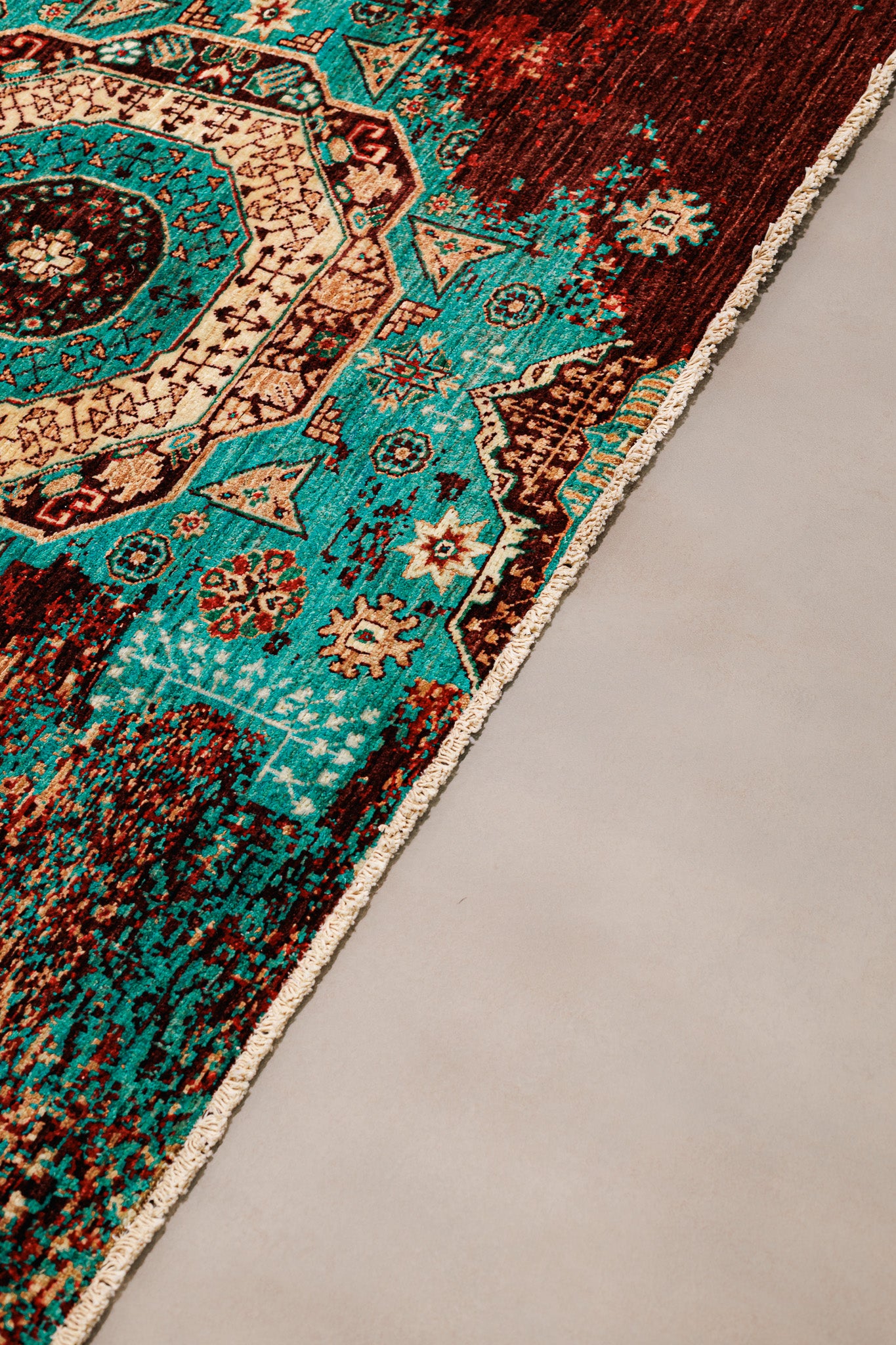 Teppich Mamluk Mehrfarbiger – für Esszimmer, Handwerklich 170x252cm