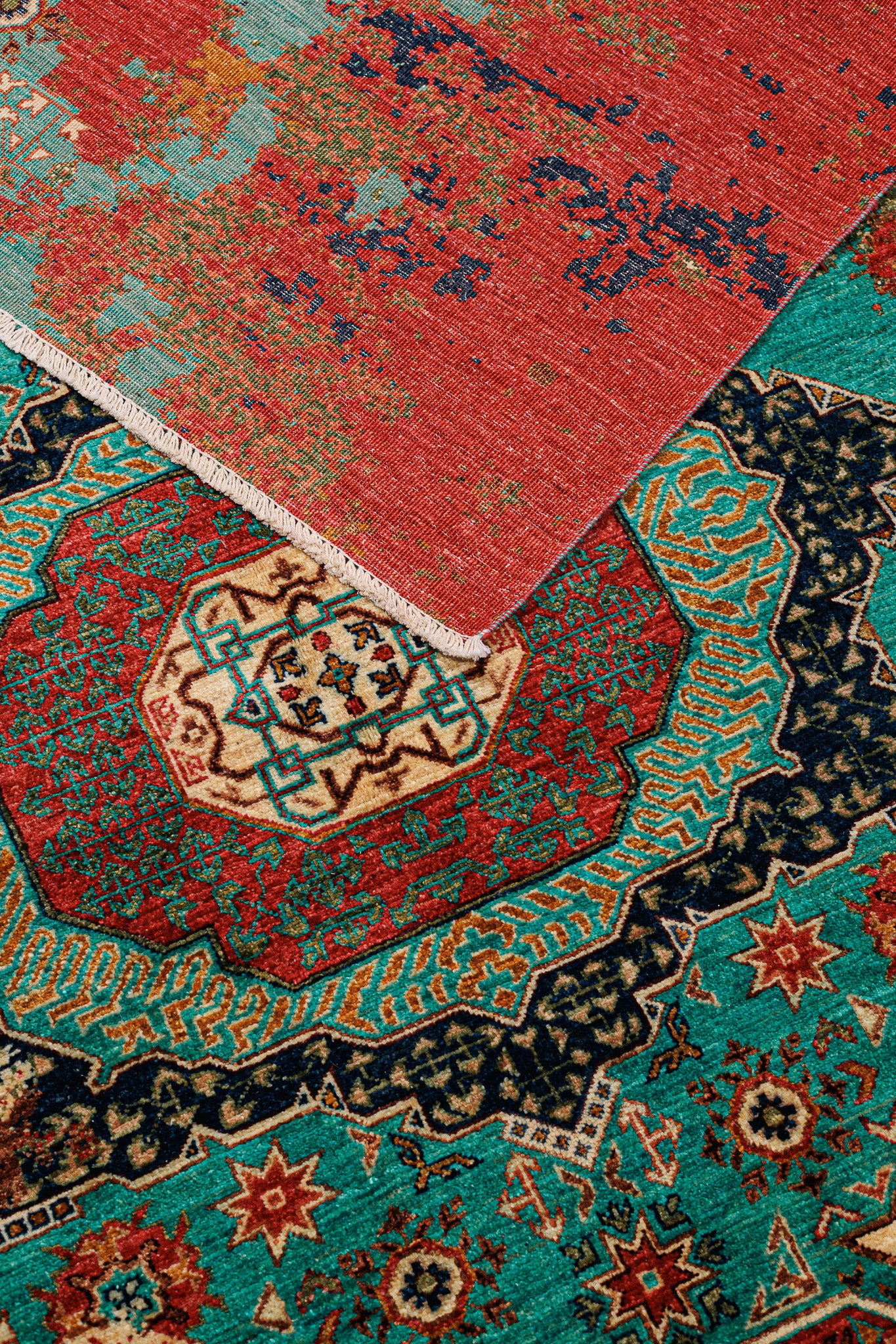 Mamluk Rug - Handmade Multicolor Living Room 175x240cm