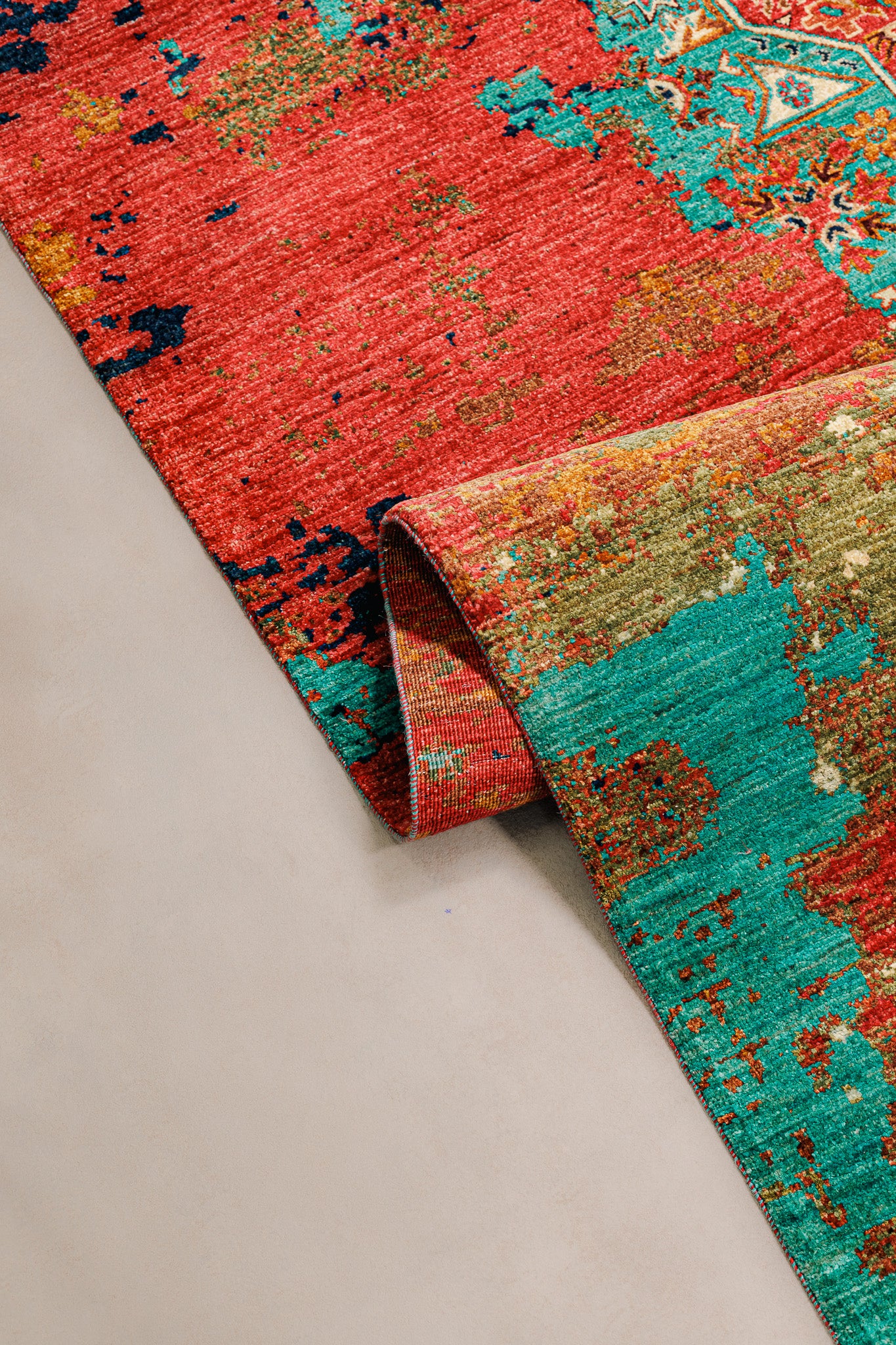 Mamluk Rug - Handmade Multicolor Living Room 175x240cm
