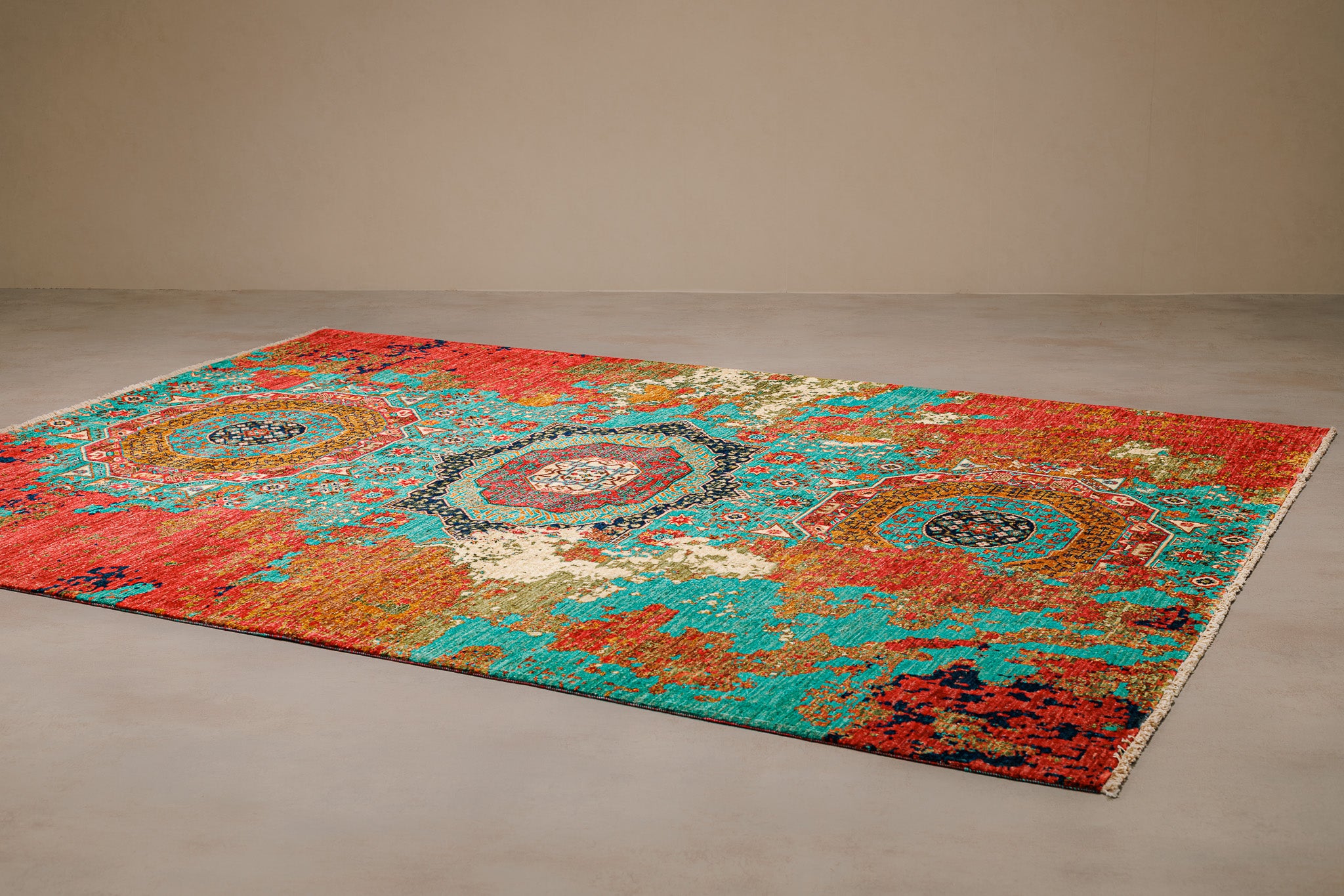 Mamluk Rug - Handmade Multicolor Living Room 175x240cm