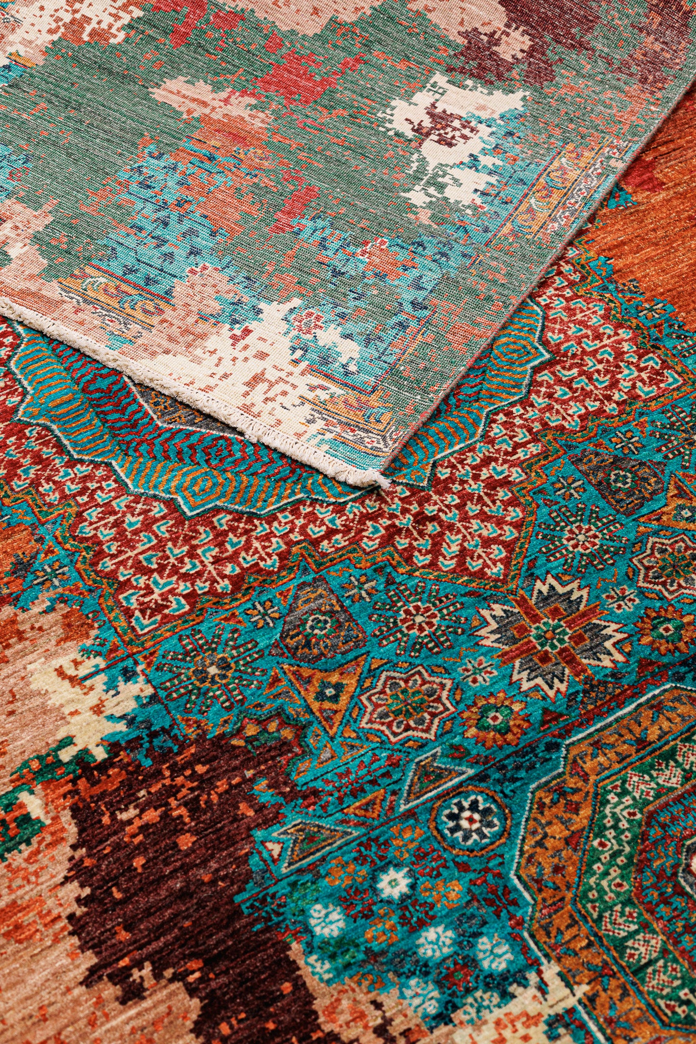 Teppich Mamluk Mehrfarbiger – für Esszimmer, Handwerklich 172x235cm