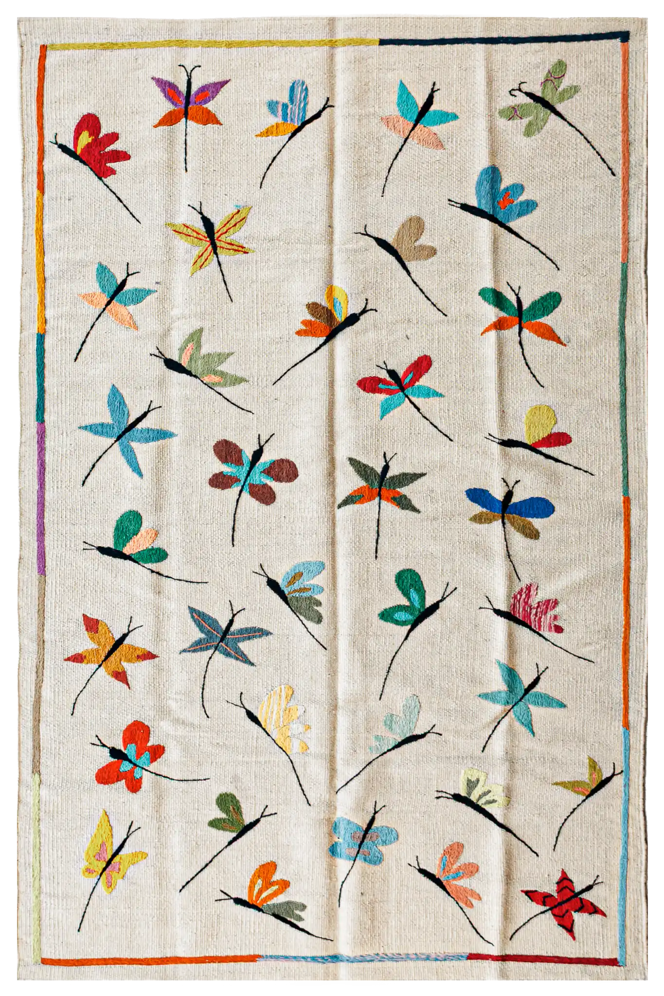 Alfombra Kilim Suzani - para suelos de Interior - 113x193cm