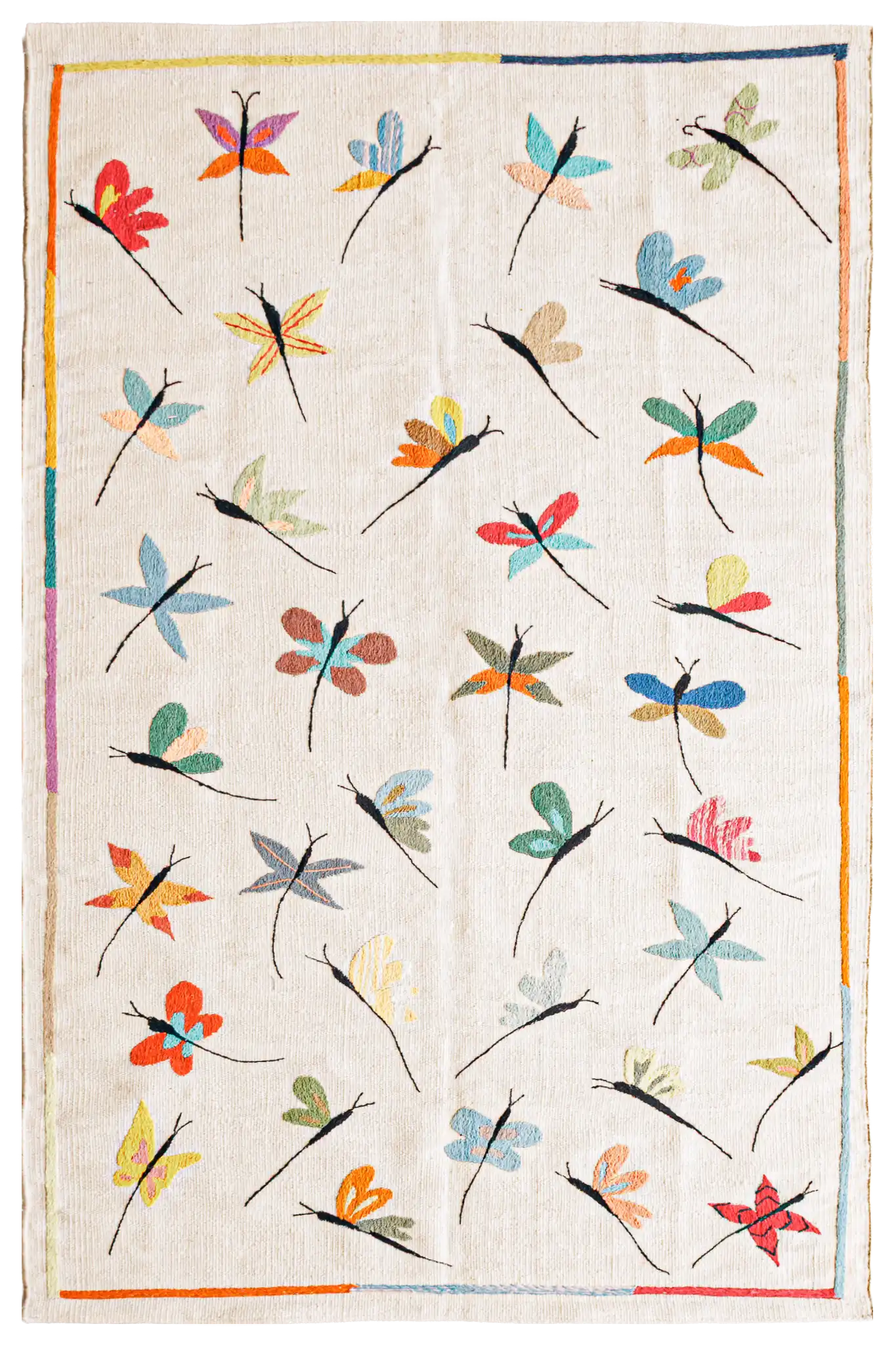 Alfombra Kilim Suzani - para suelos de Interior - 113x193cm