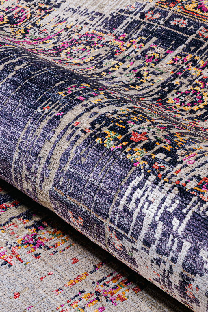 Alfombra Afghan Lux Arena - de Seda Sari y Lana Ghazni 175 x 238 cm