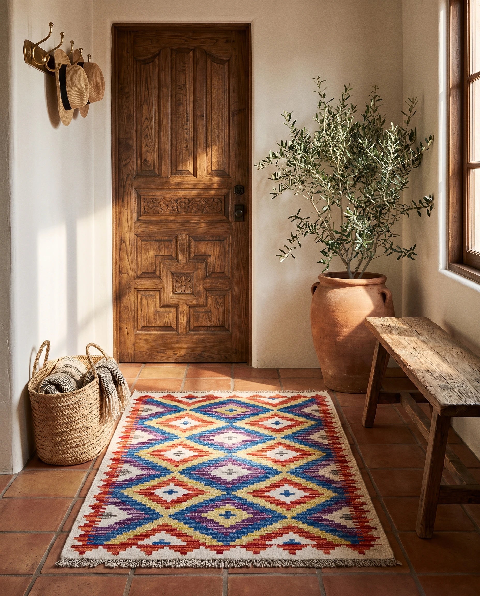 Teppich Kelim Mai Mai - 100 % Wolle - 80x120cm