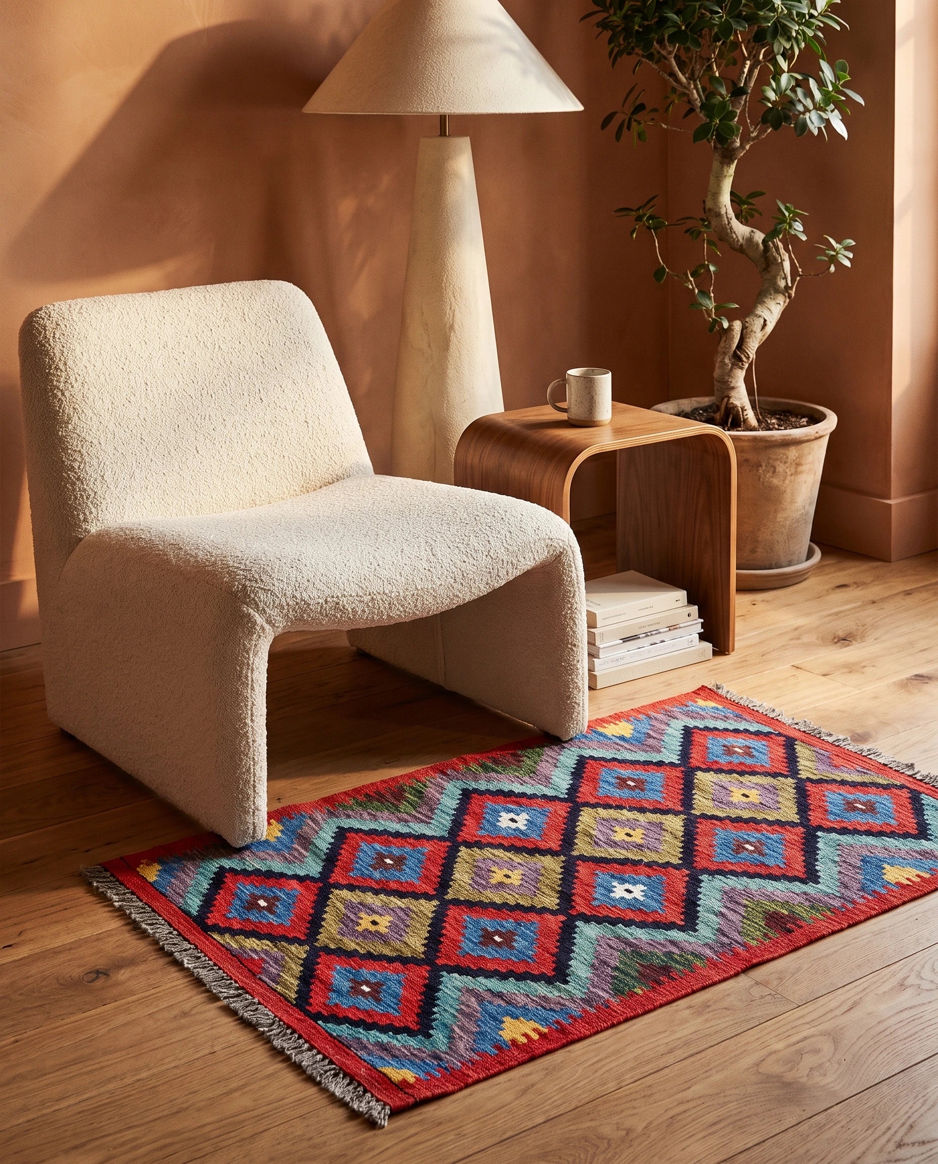 Teppich Kelim Mai Mai - 100 % Wolle - 79x127cm