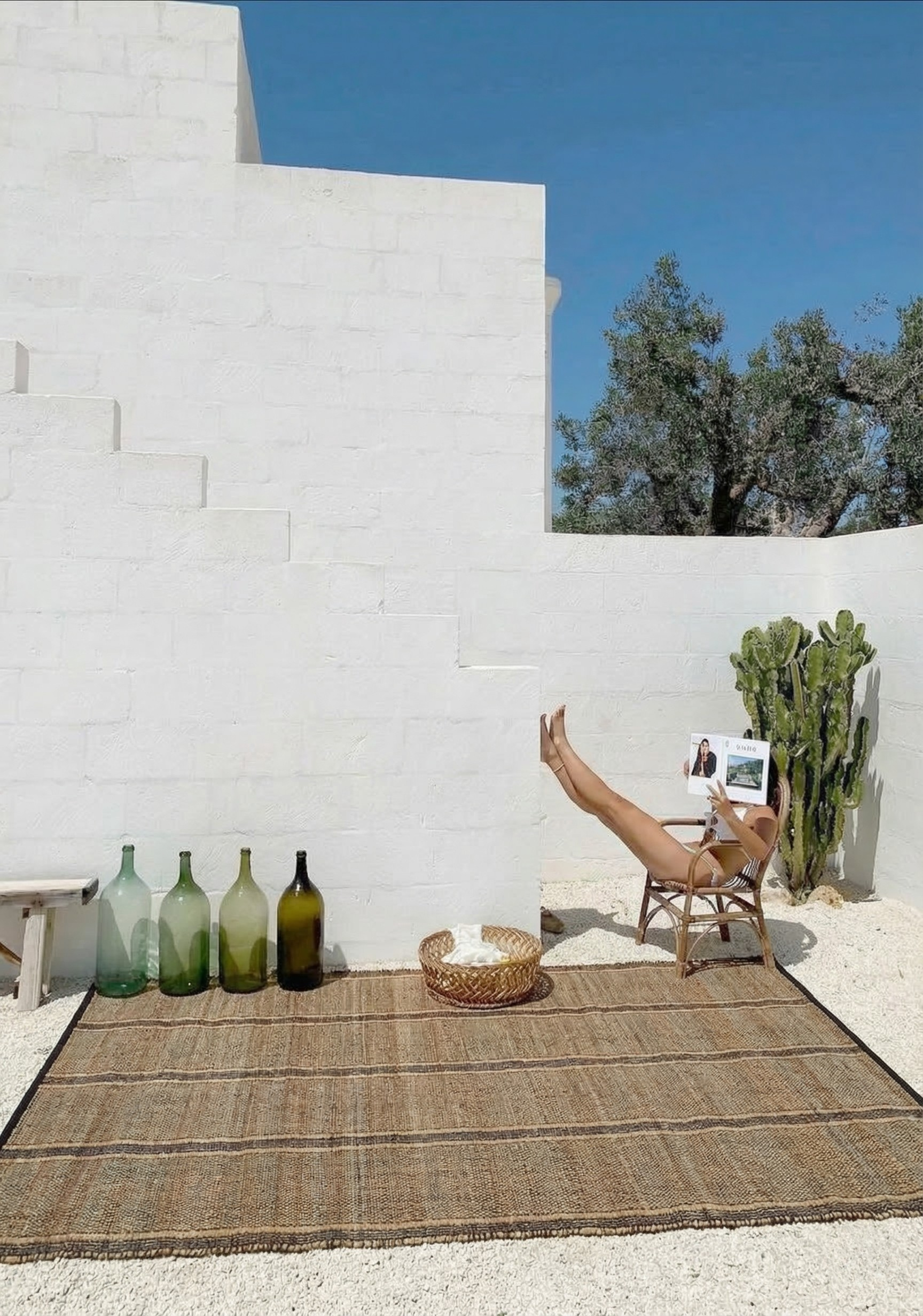 Teppich Mimi Jute Beige/Schwarz - Flachgewebe