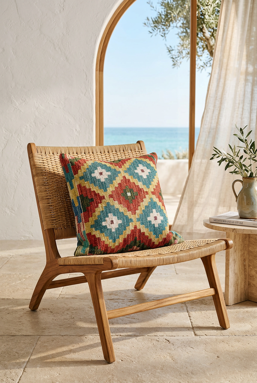 Kilim Mai Mai Cushion - Multicolor 100%Wool 45x45cm