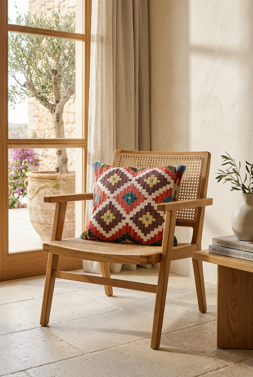 Kilim Mai Mai Cushion - Multicolor 100%Wool 45x45cm