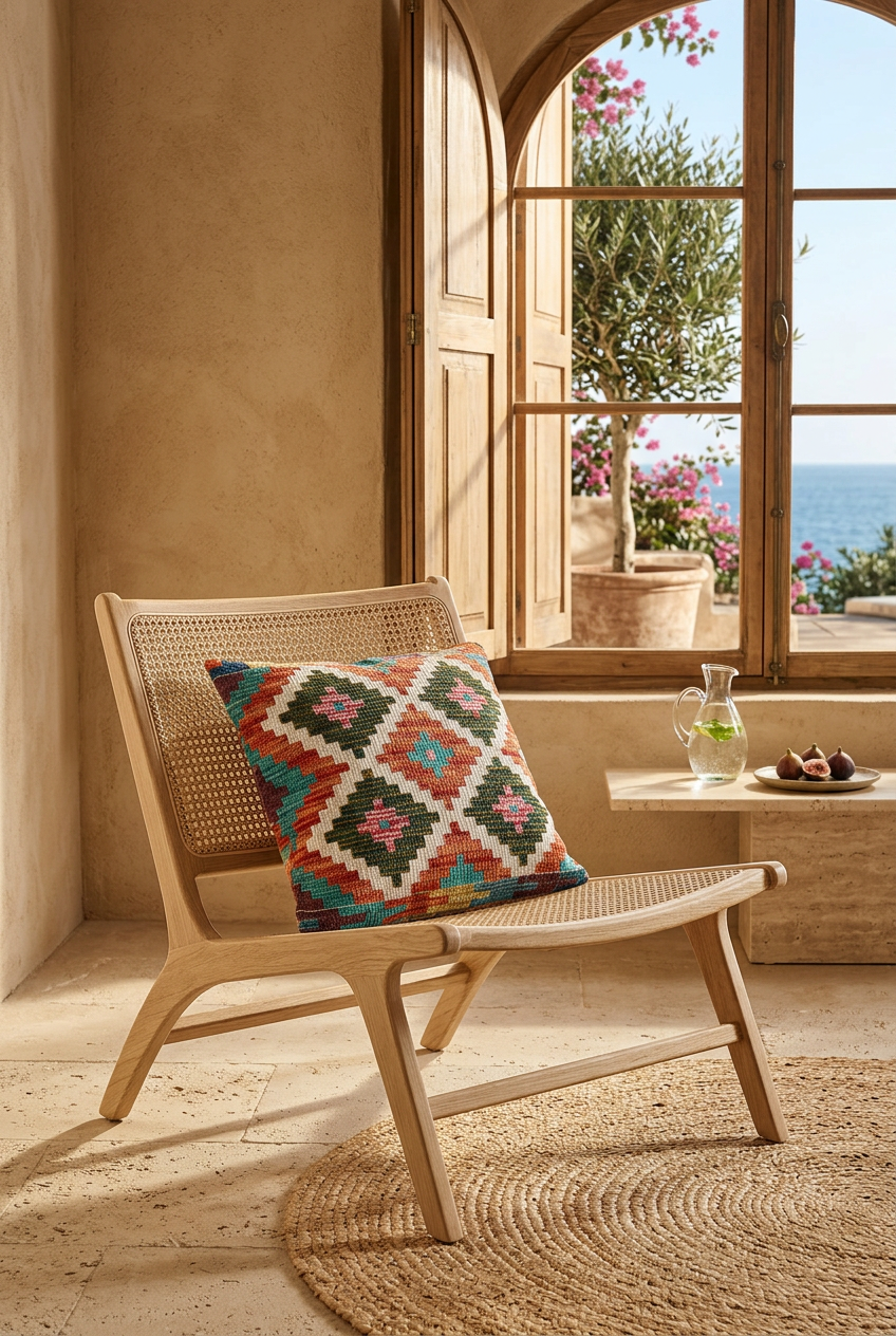 Kilim Mai Mai Cushion - Multicolor 100%Wool 45x45cm