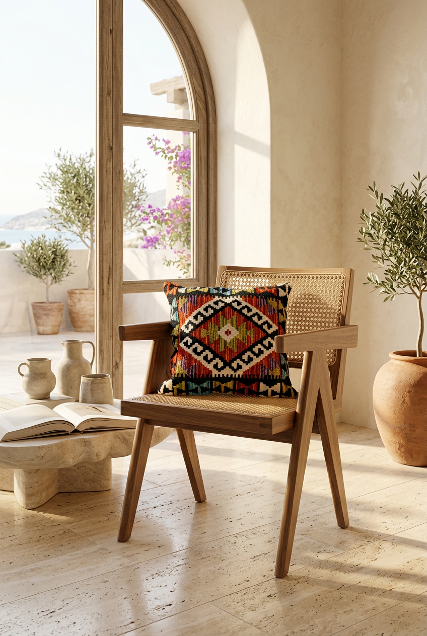 Cojín Kilim Mai Mai - Lana Multicolor 45x45cm
