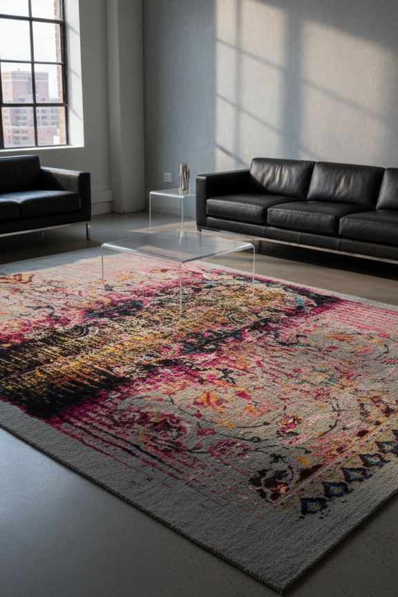 Alfombra Afghan Lux Multi - de Seda Sari y Lana Ghazni