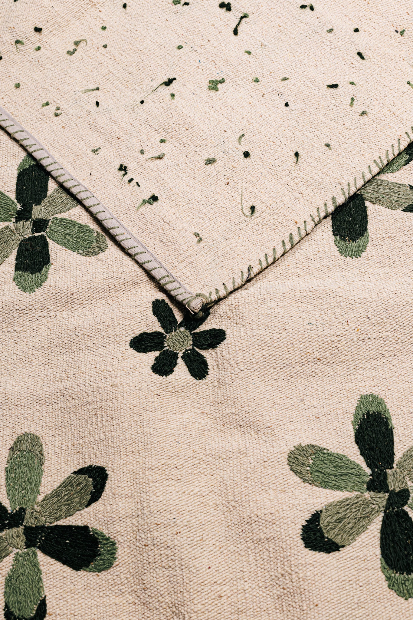 Teppich Kilim Suzani – Für Innenböden - Green