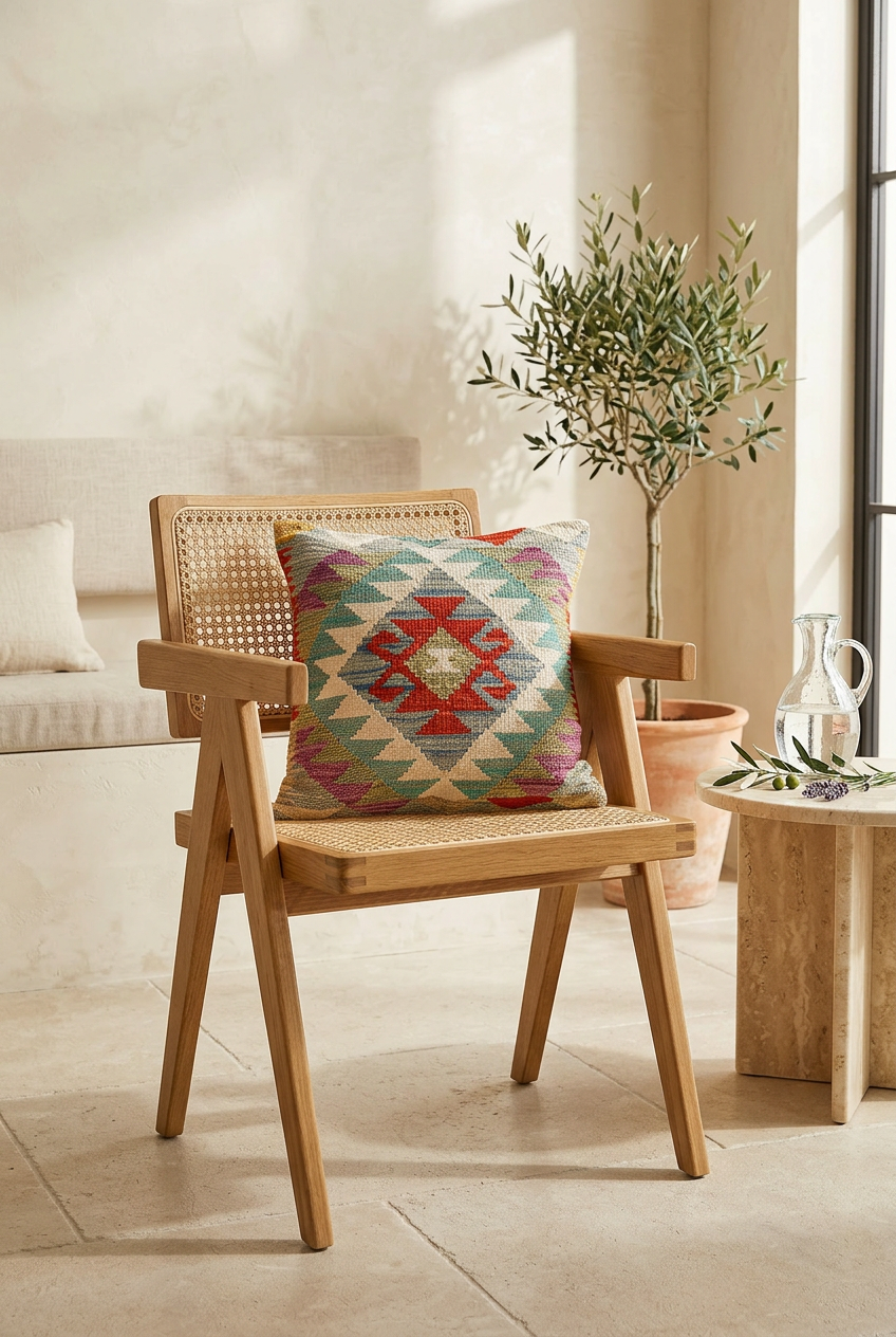 Kilim Mai Mai Cushion - Multicolor 100%Wool 45x45cm