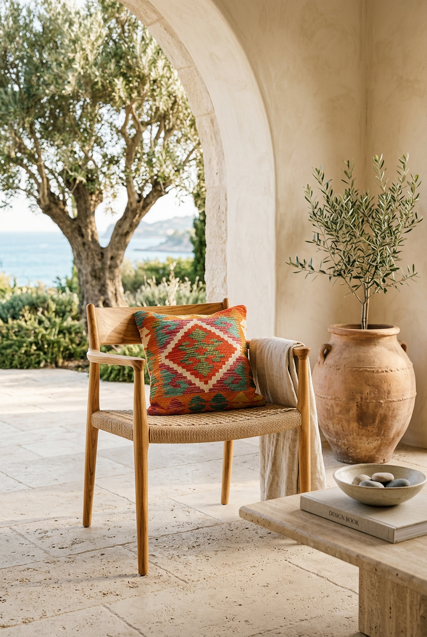 Kilim Mai Mai Cushion - Multicolor 100%Wool 45x45cm