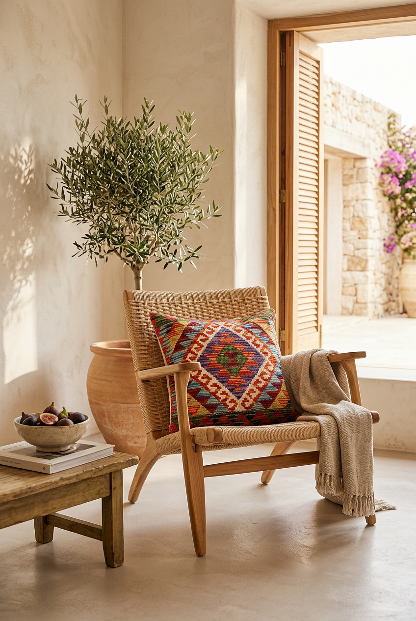 Kilim Mai Mai Cushion - Multicolor 100%Wool 45x45cm