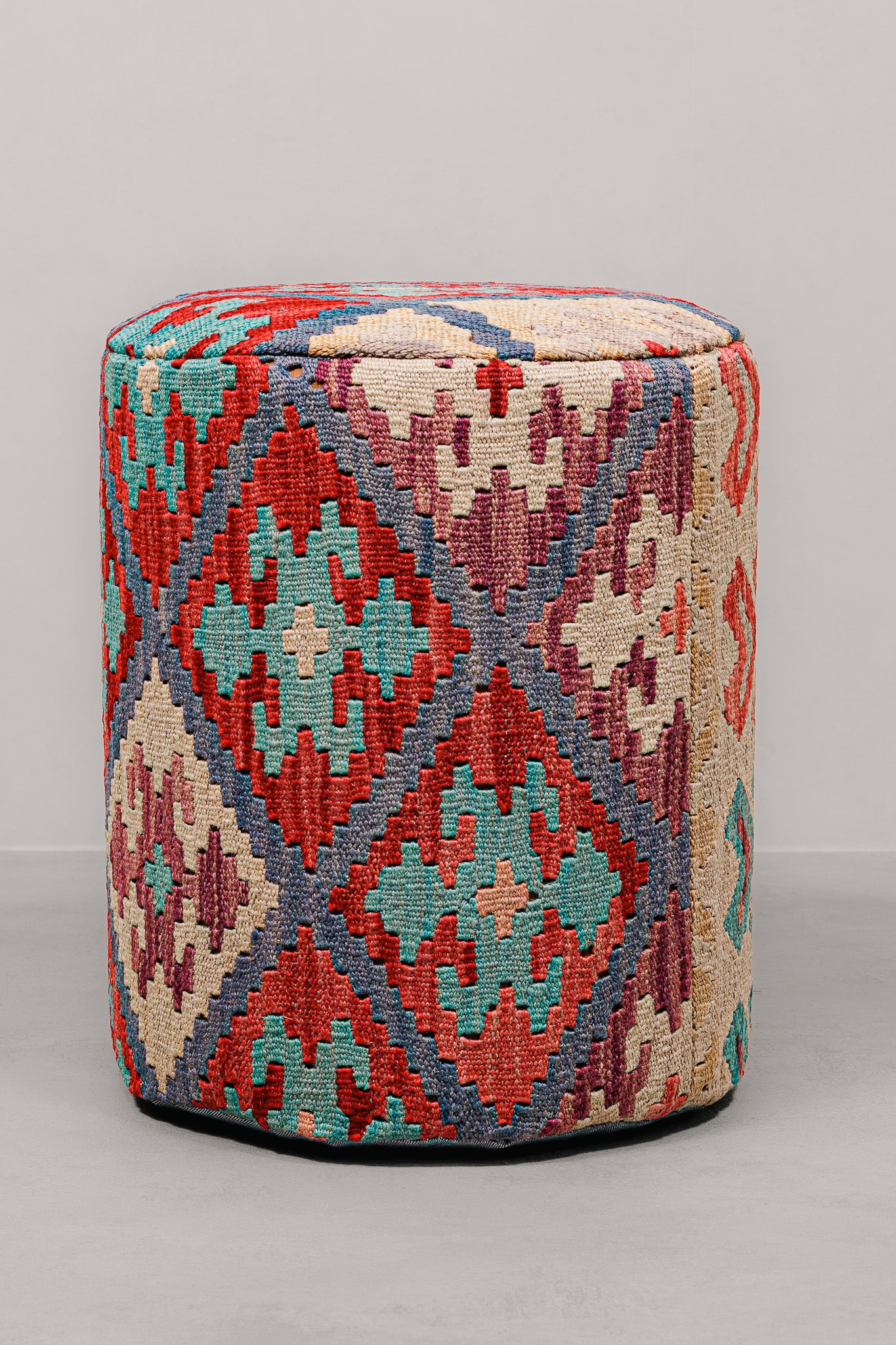 Pouf Round Kilim Mai Mai - size 37x42cm