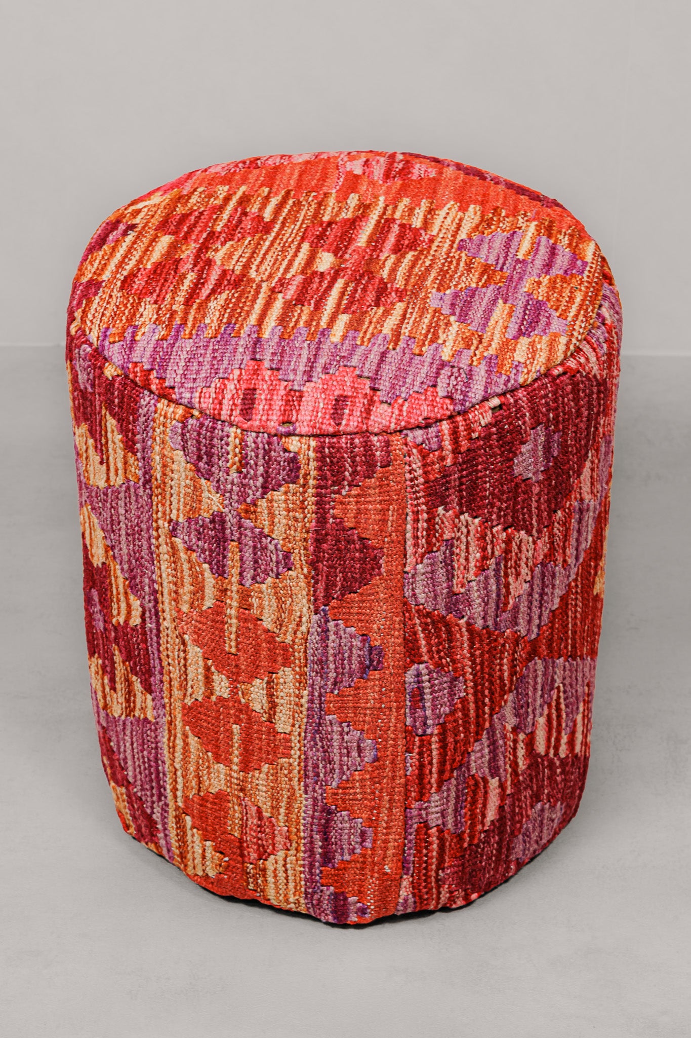 Pouf Round Kilim Mai Mai - size 37x42cm