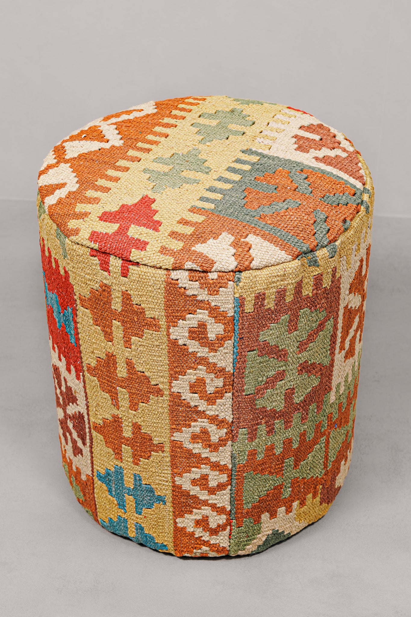 Pouf Round Kilim Mai Mai - size 37x42cm