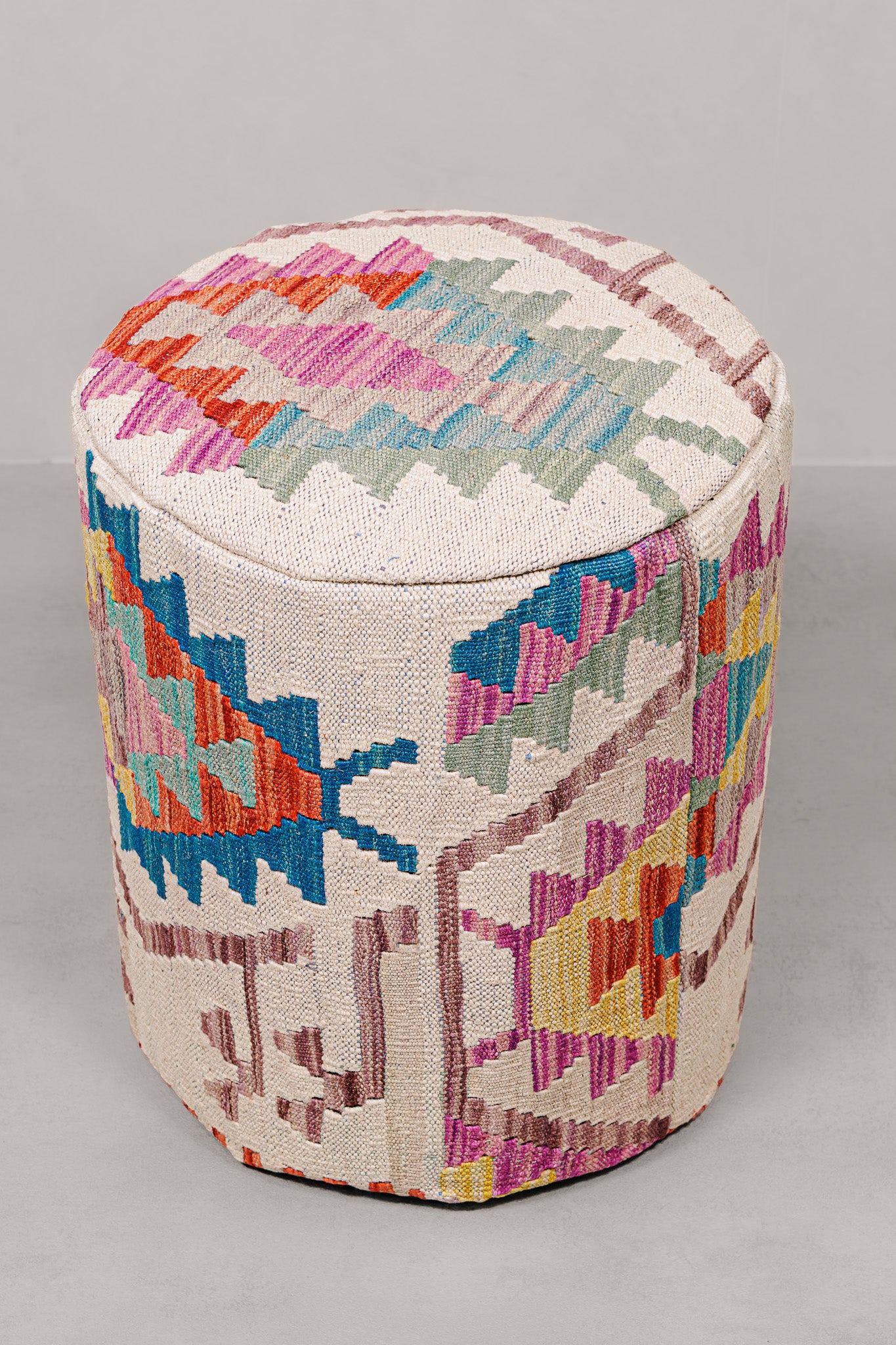 Pouf Round Kilim Mai Mai - size 37x42cm