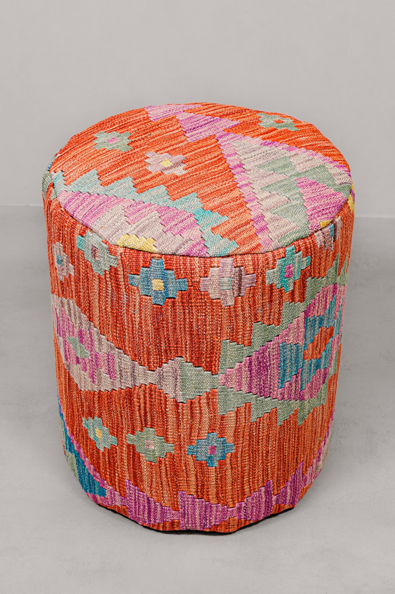 Pouf Round Kilim Mai Mai - size 37x42cm