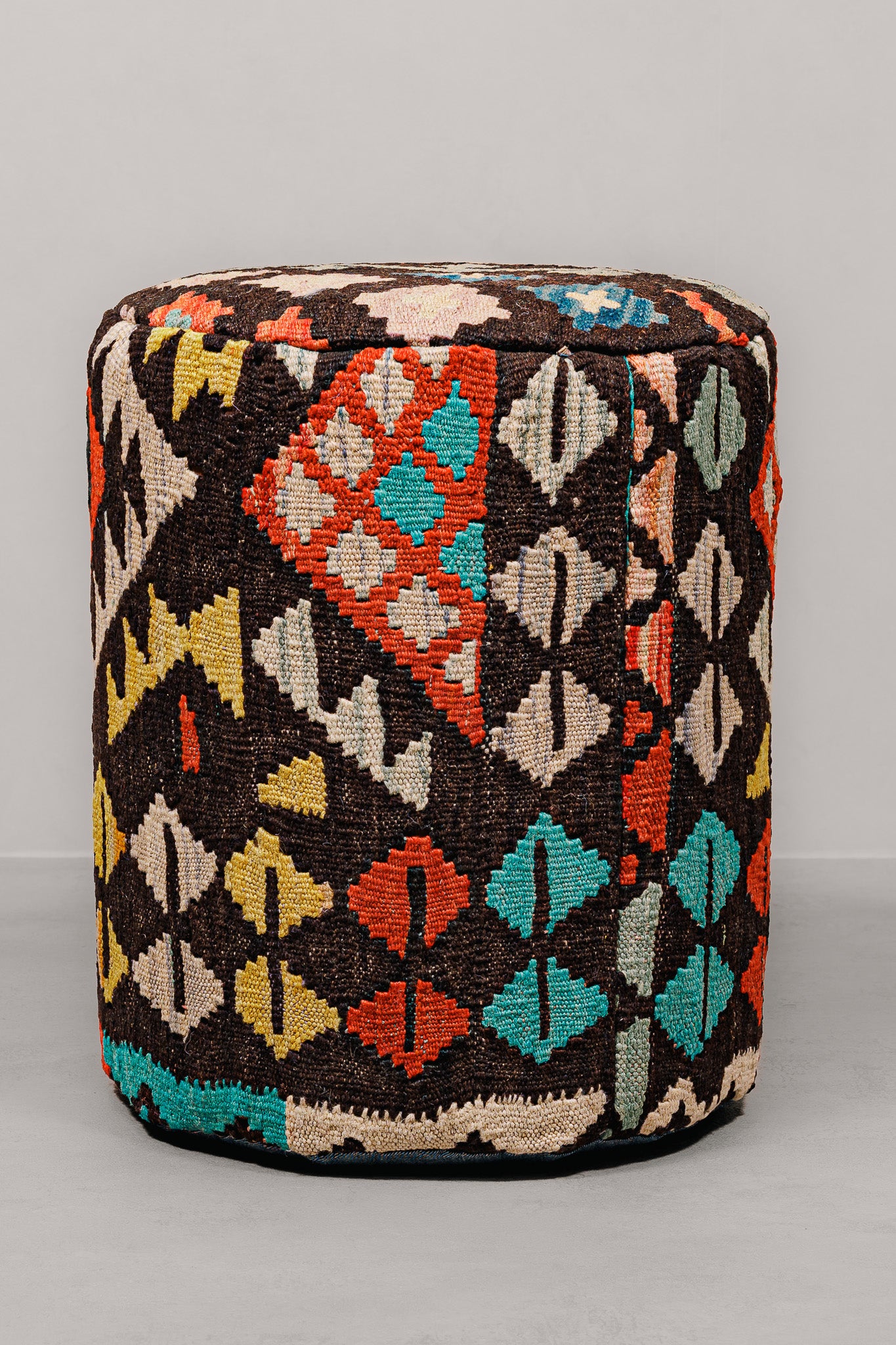 Pouf Round Kilim Mai Mai - size 37x42cm
