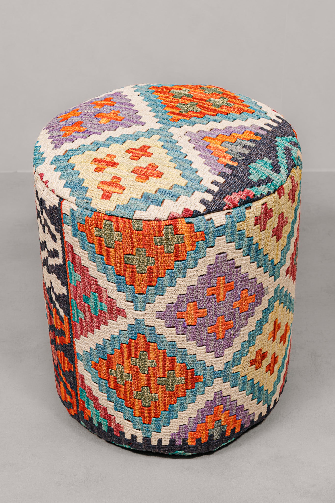 Pouf Round Kilim Mai Mai - size 37x42cm